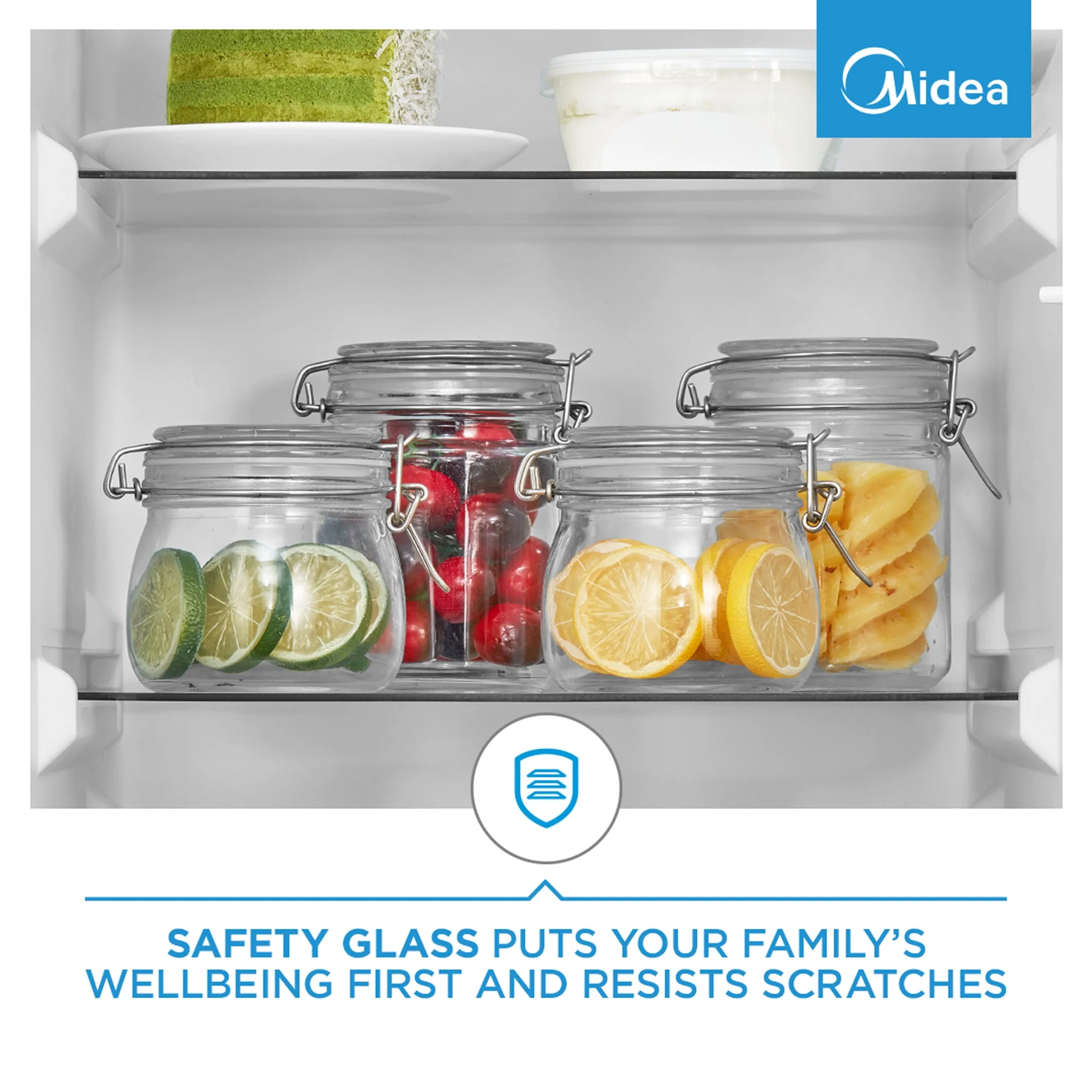Midea 169L Bottom Freezer Fridge Silver - Image 10