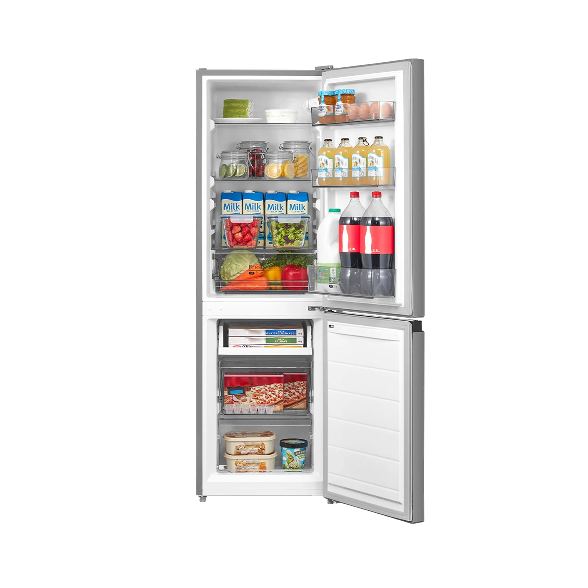 Midea 169L Bottom Freezer Fridge Silver - Image 5
