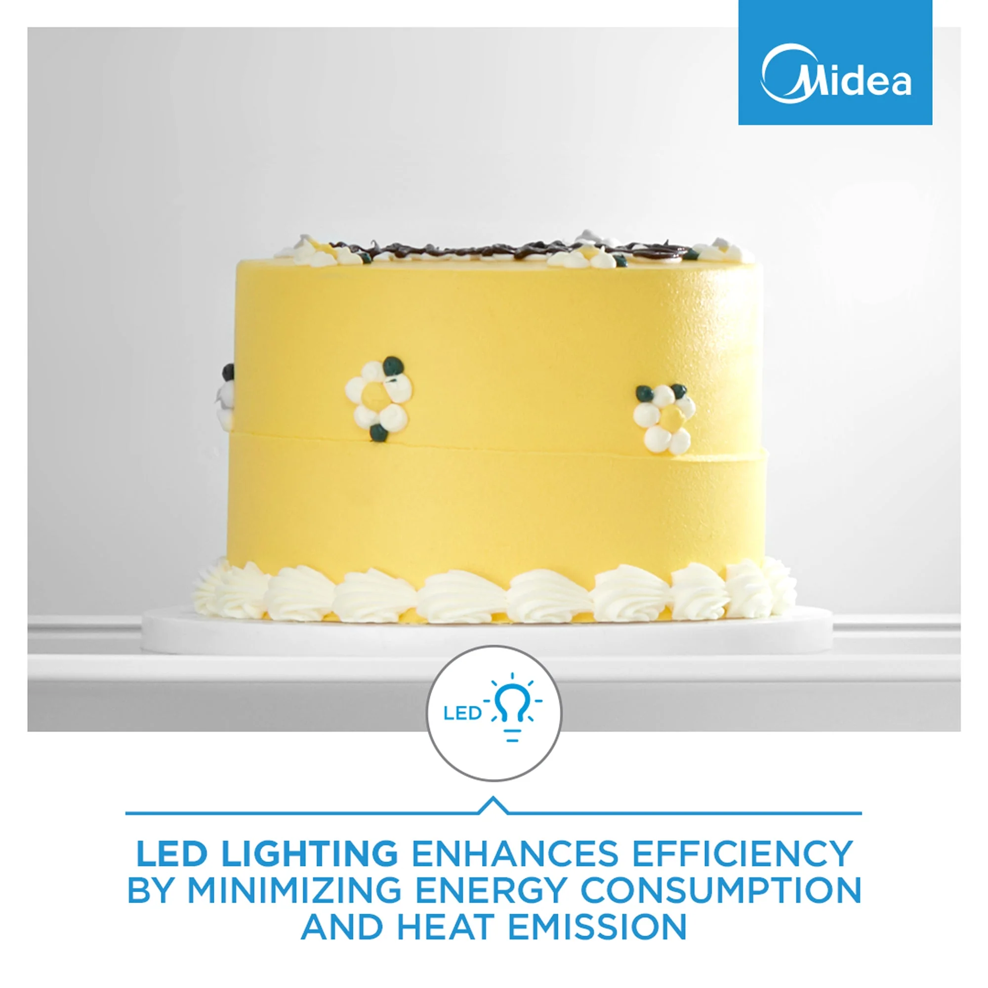 Midea 173L Top Mount Freezer White - Image 5