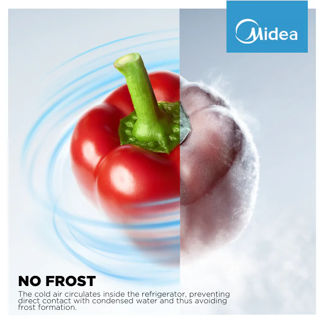 Midea 262L Silver Frost Free Bottom Mount Freezer - HD-359RWEN - Image 8