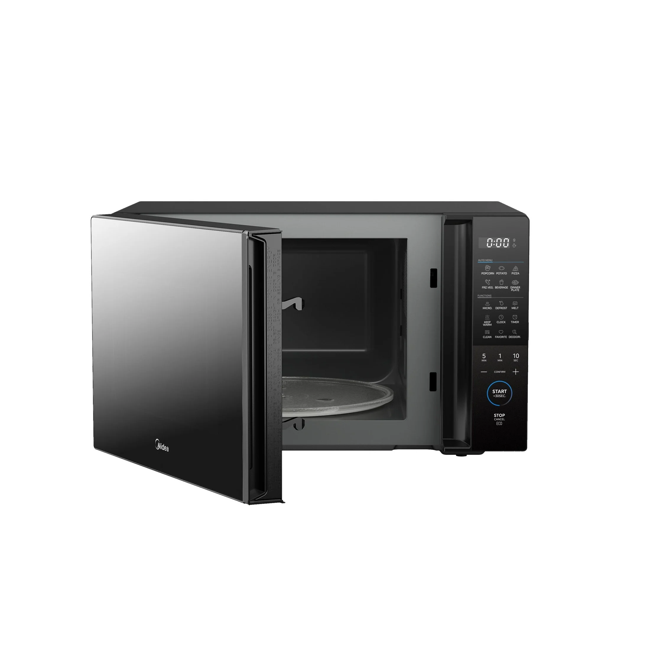 Midea 36L Digital Microwave – Black Mirror EM36