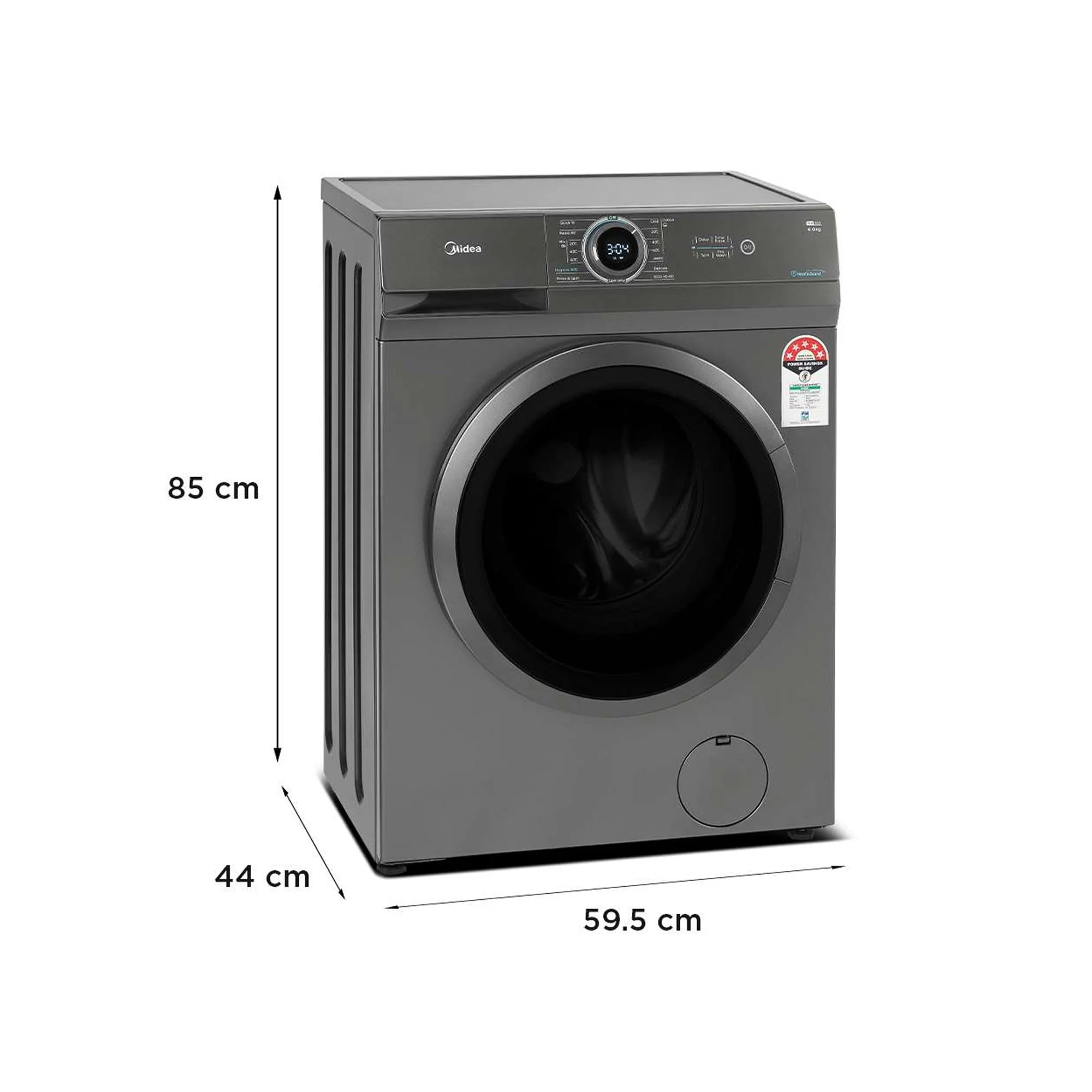 Midea 6kg Front Loader Washing Machine Titanium - Image 2