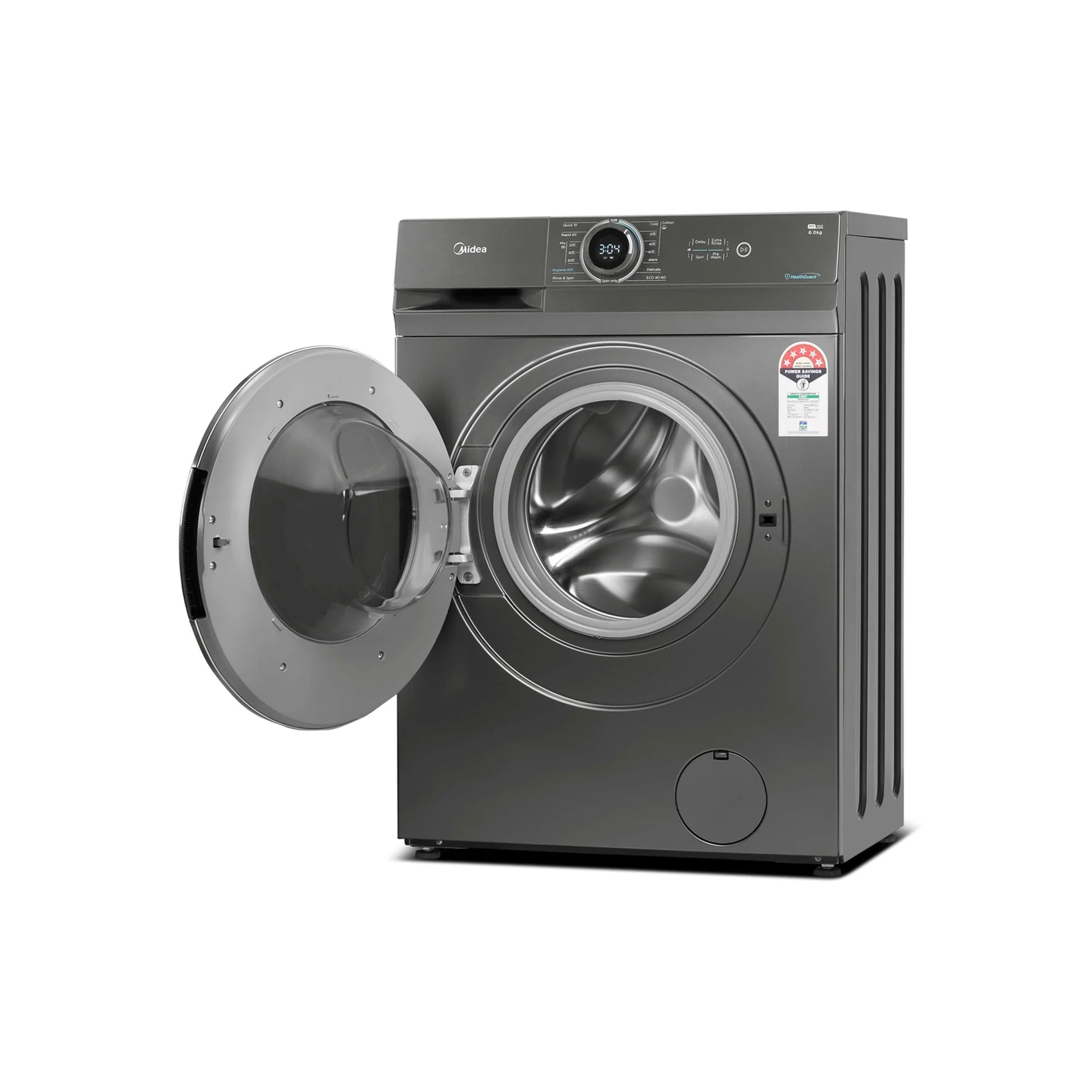 Midea 6kg Front Loader Washing Machine Titanium - Image 3