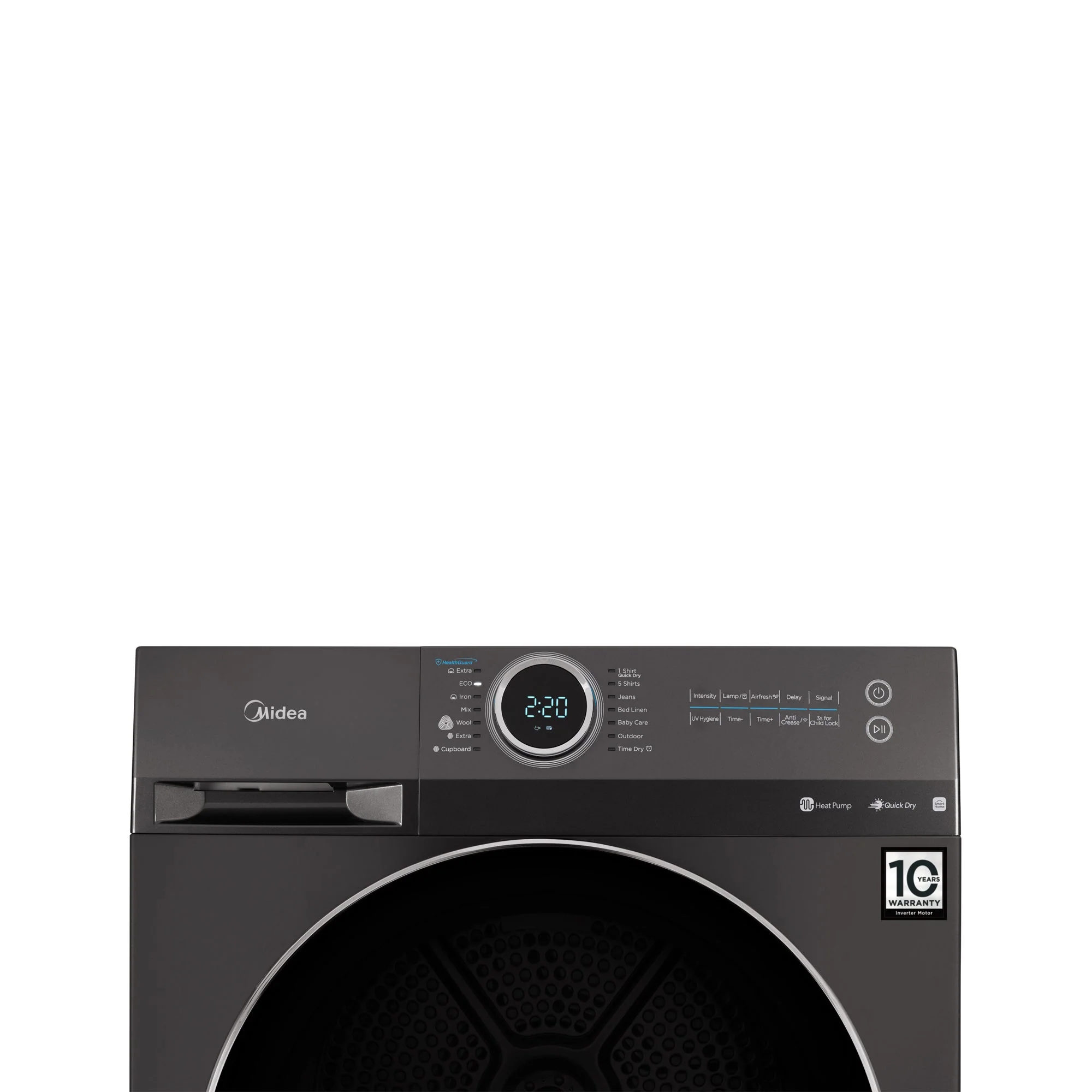 Midea 8kg Heat Pump Tumble Dryer with WiFi Titanium - Image 4