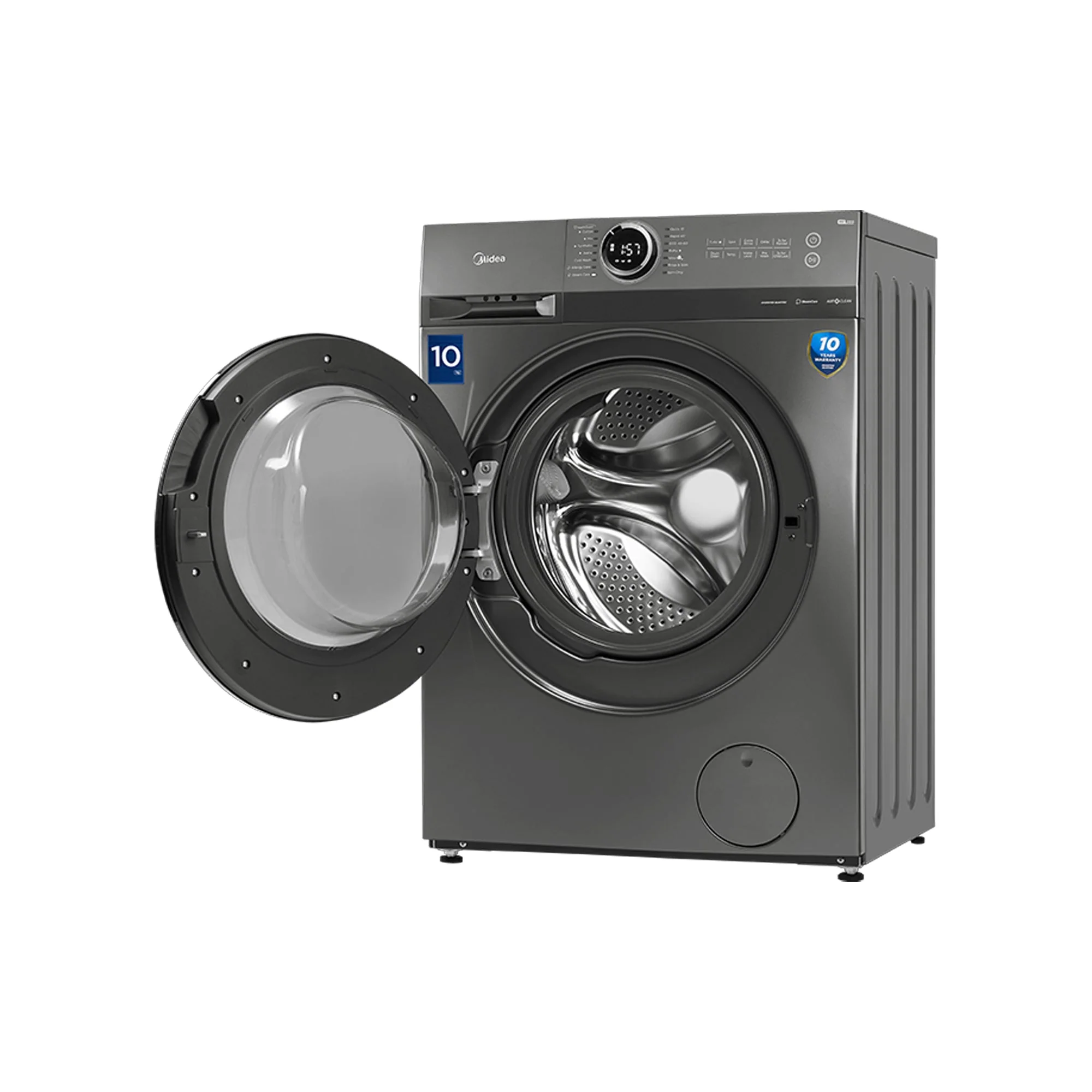 Midea 8kg Inverter Front Loader Washing Machine Titanium - Image 2