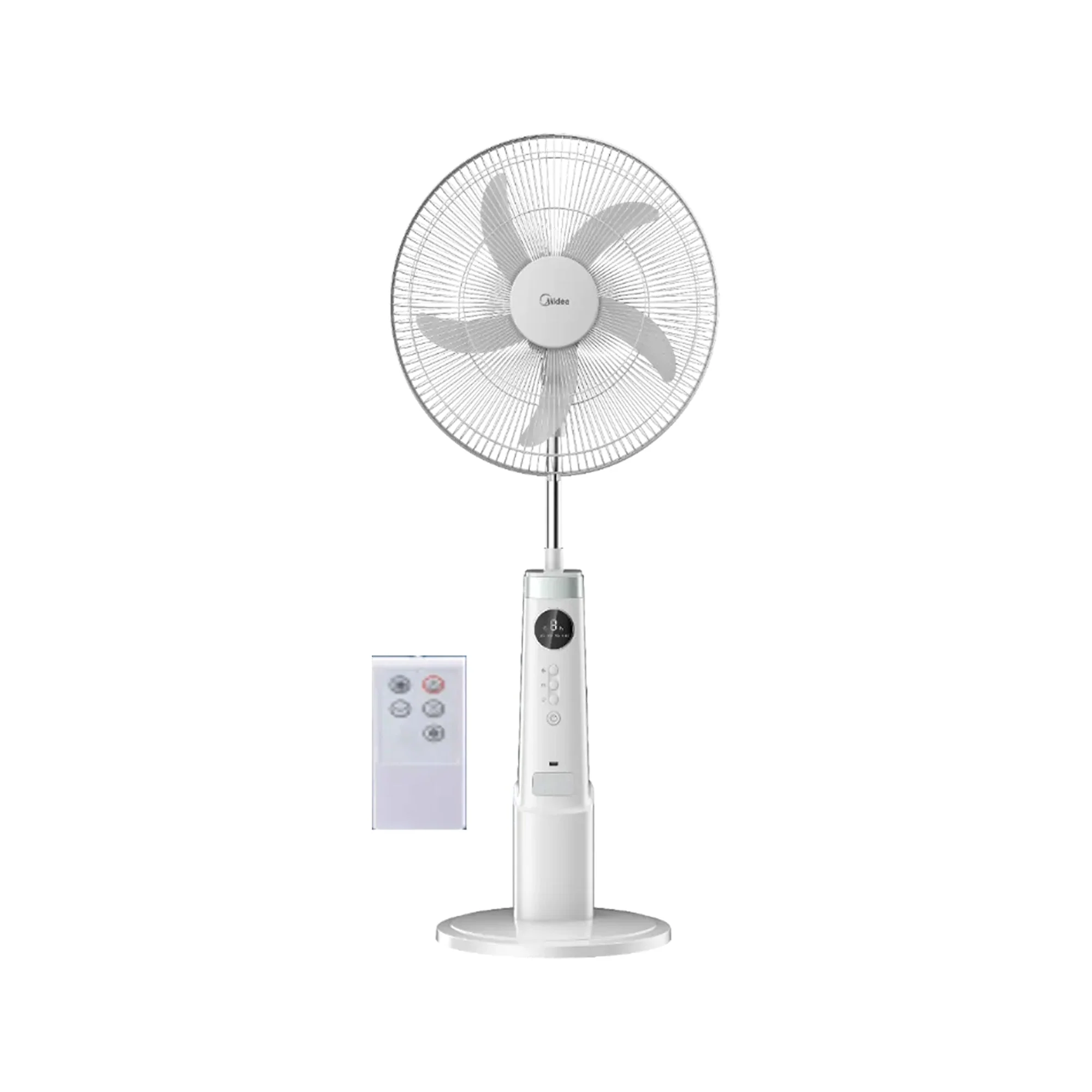 Midea Battery Rechargeable Stand Fan White - Image 3