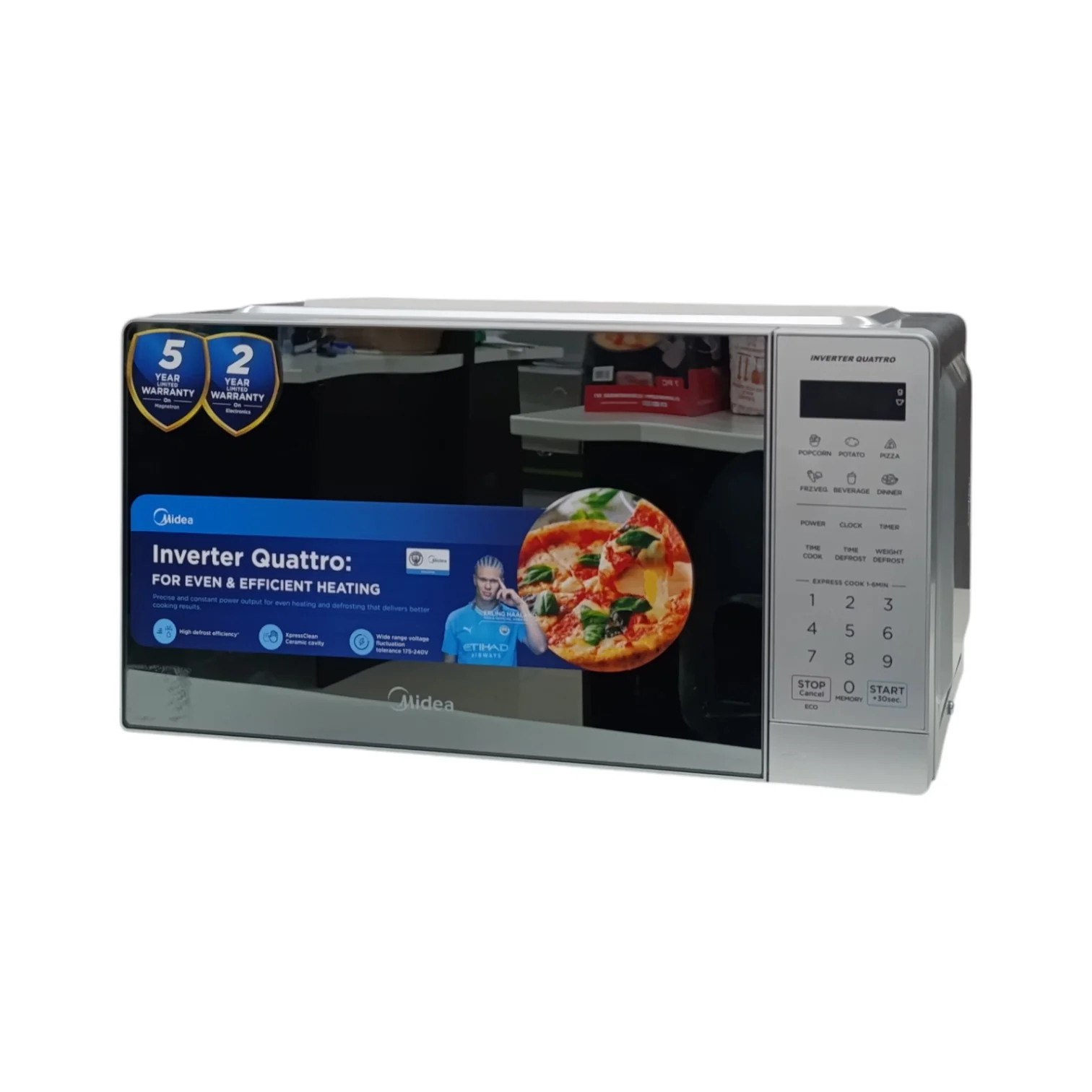 Midea Digital Smartwave Microwave Silver EM20 - Image 34