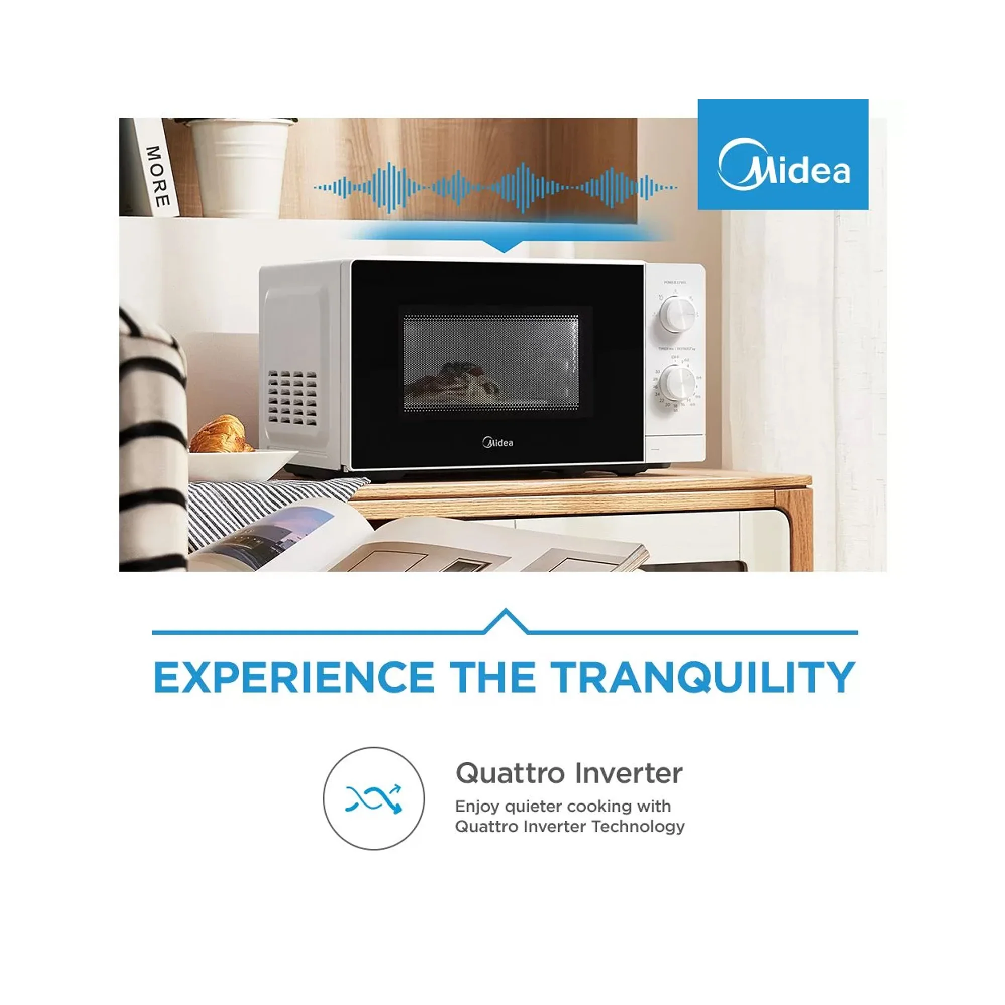 Midea Manual Smartwave Microwave White MM20 - Image 4