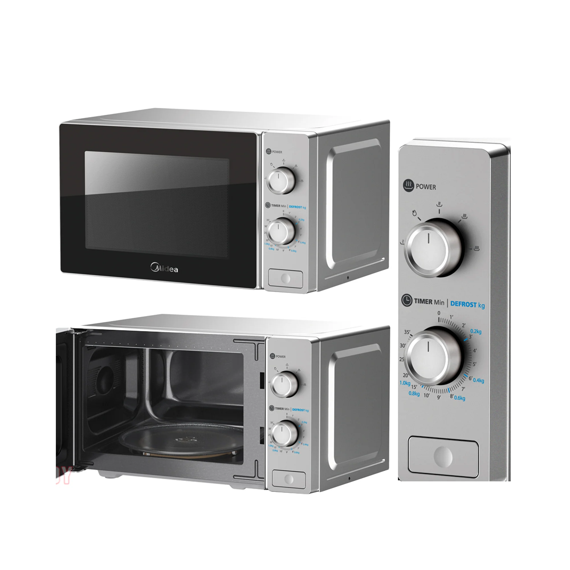 Midea Microwave 20LT - Metallic - Image 2