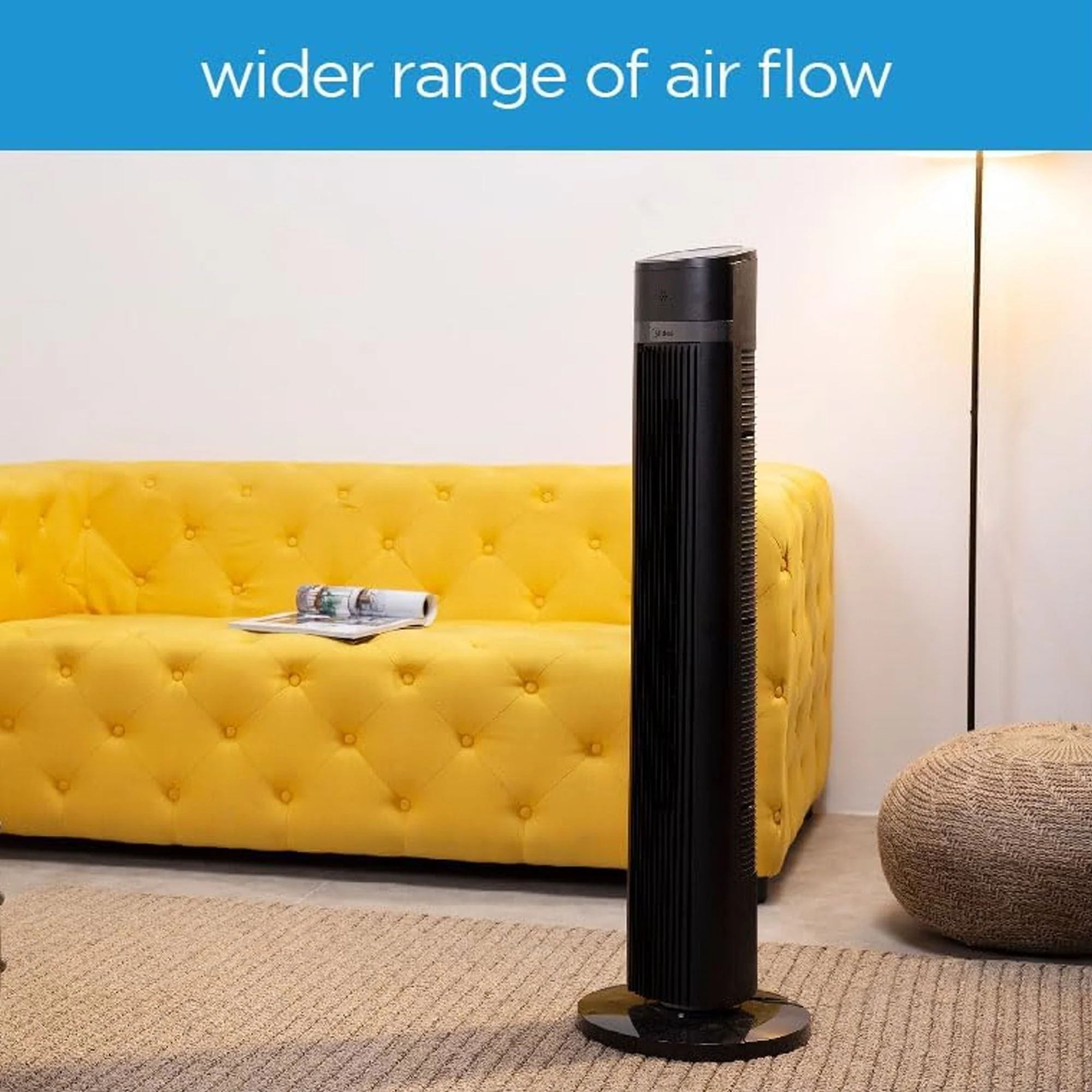 Midea Tower Stand Fan Black - Image 5