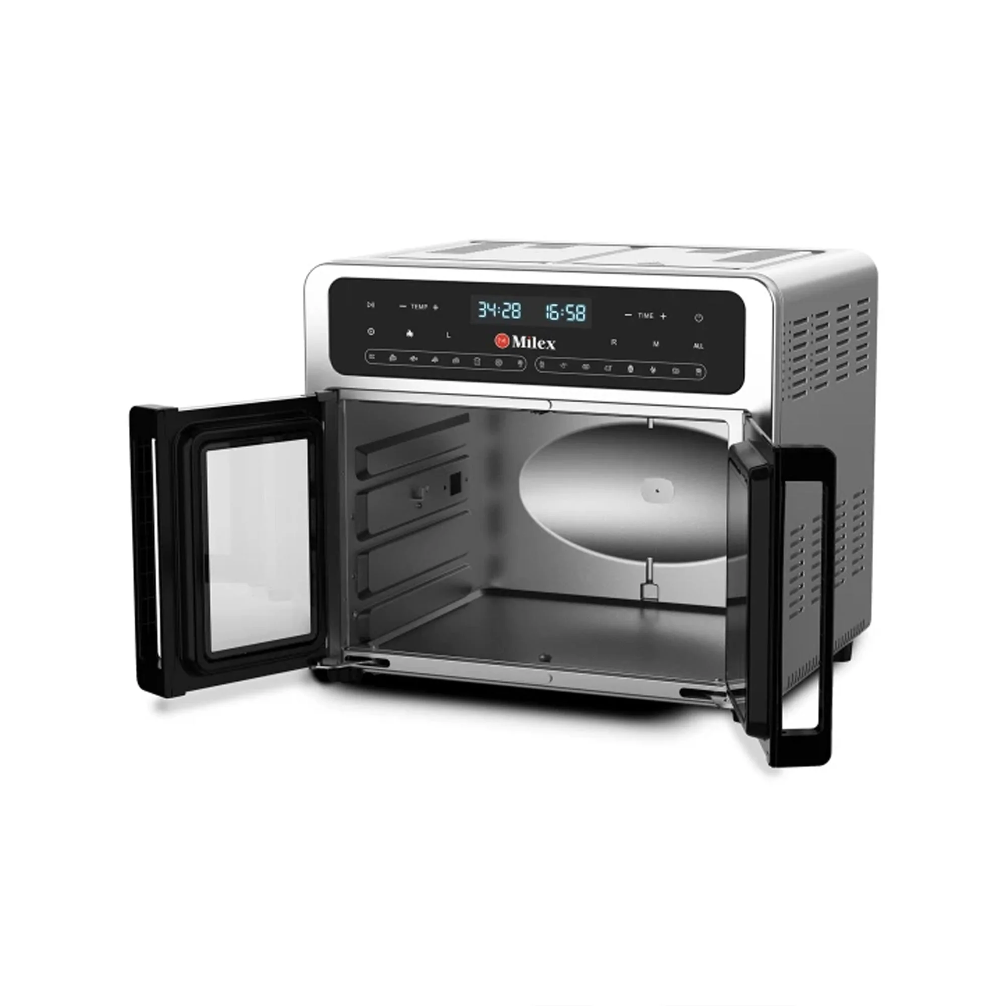 Milex 24Lt Deluxe Rotisserie Airfryer Black & Silver - Image 2