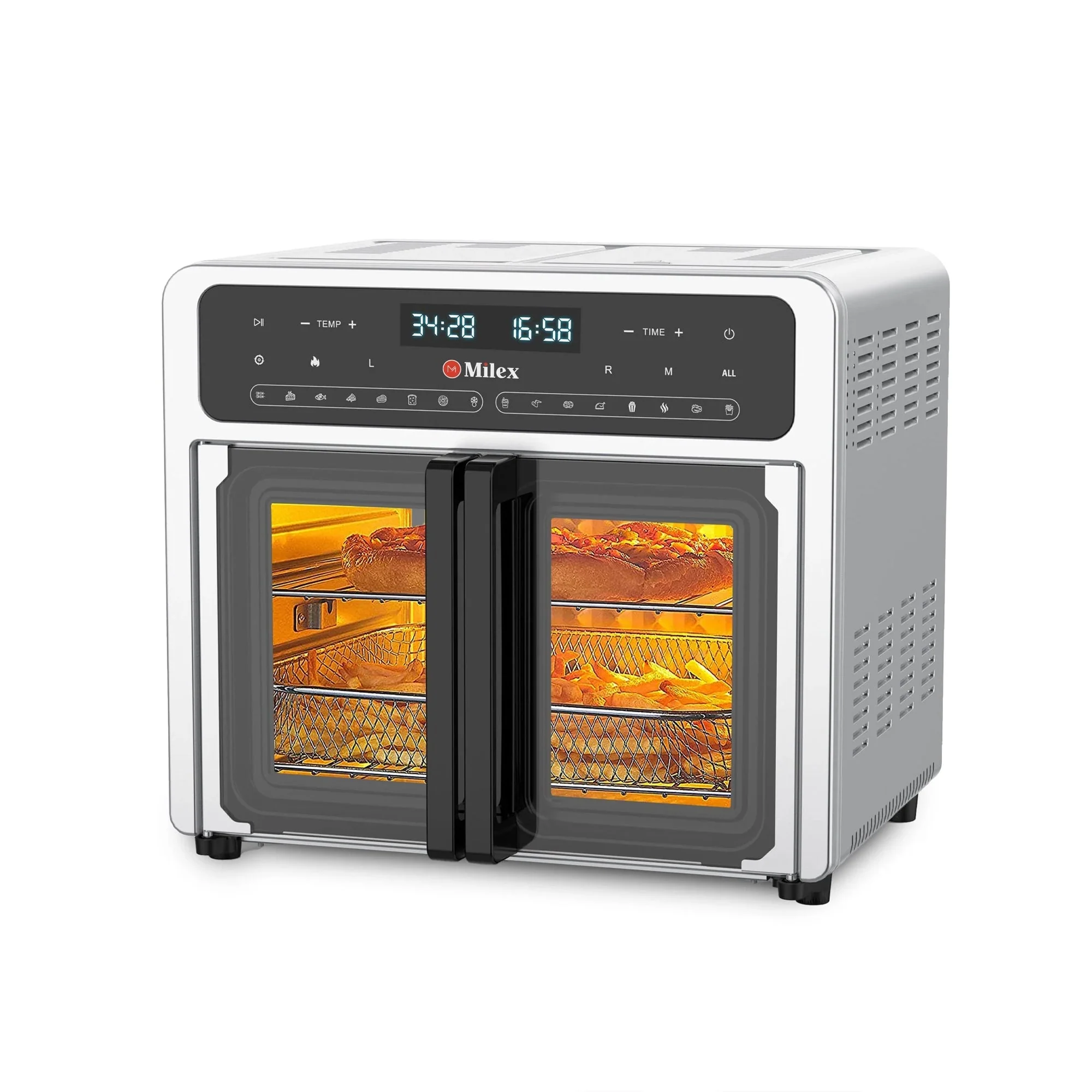 Milex 24Lt Deluxe Rotisserie Airfryer Black & Silver - Image 3