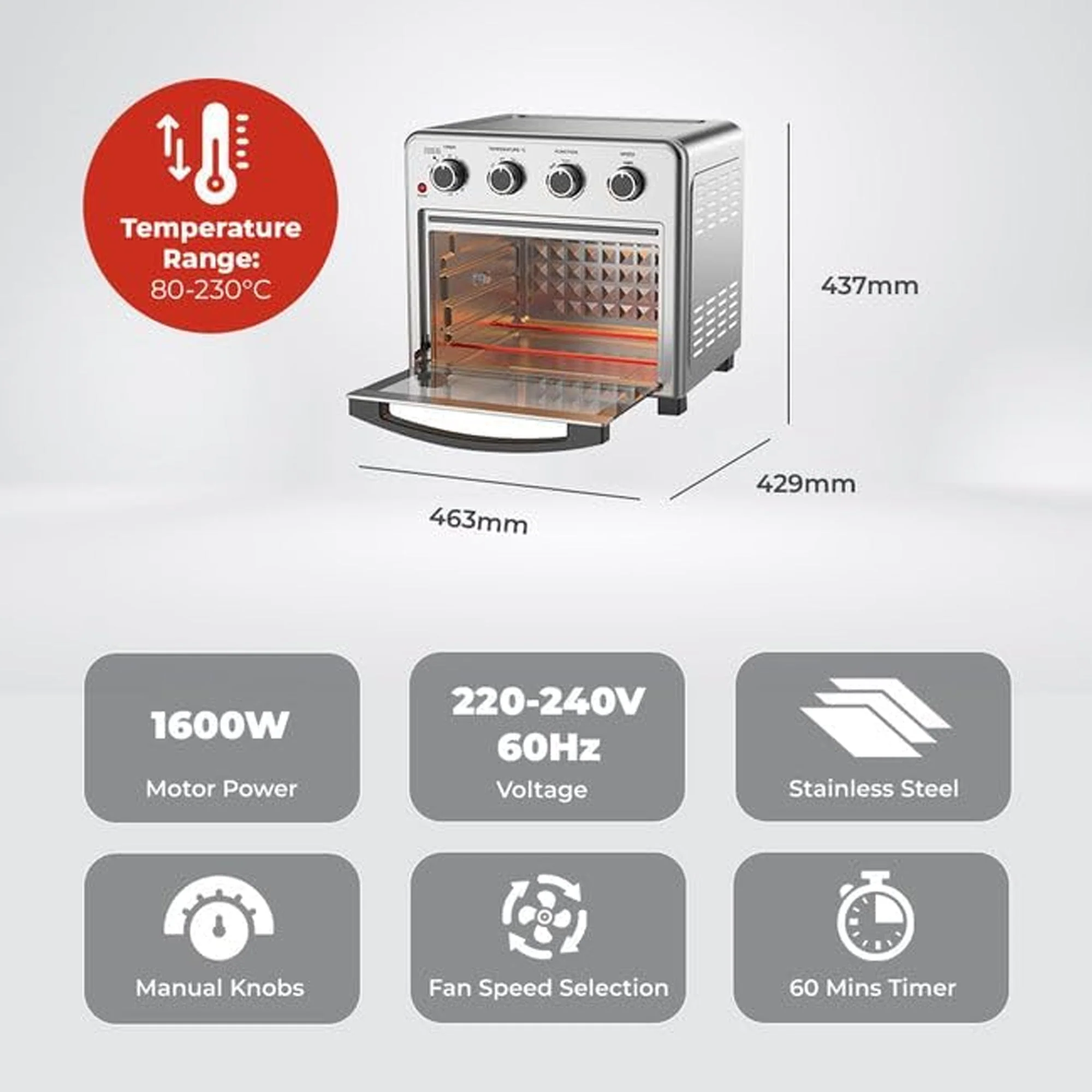 Milex 25Lt Air Chef Silver - Image 2