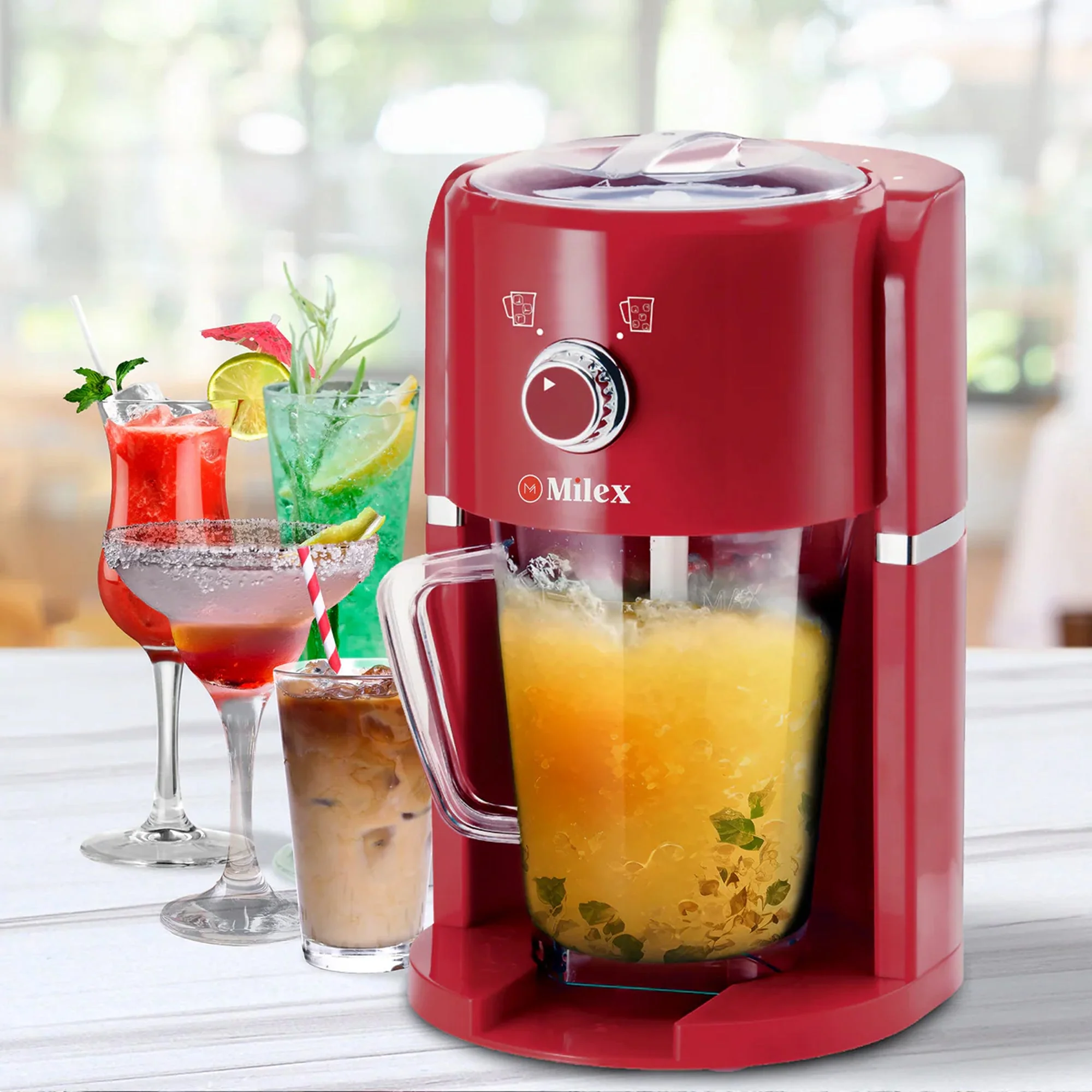 Milex Ice Shaver Slushy Maker Red - Image 2