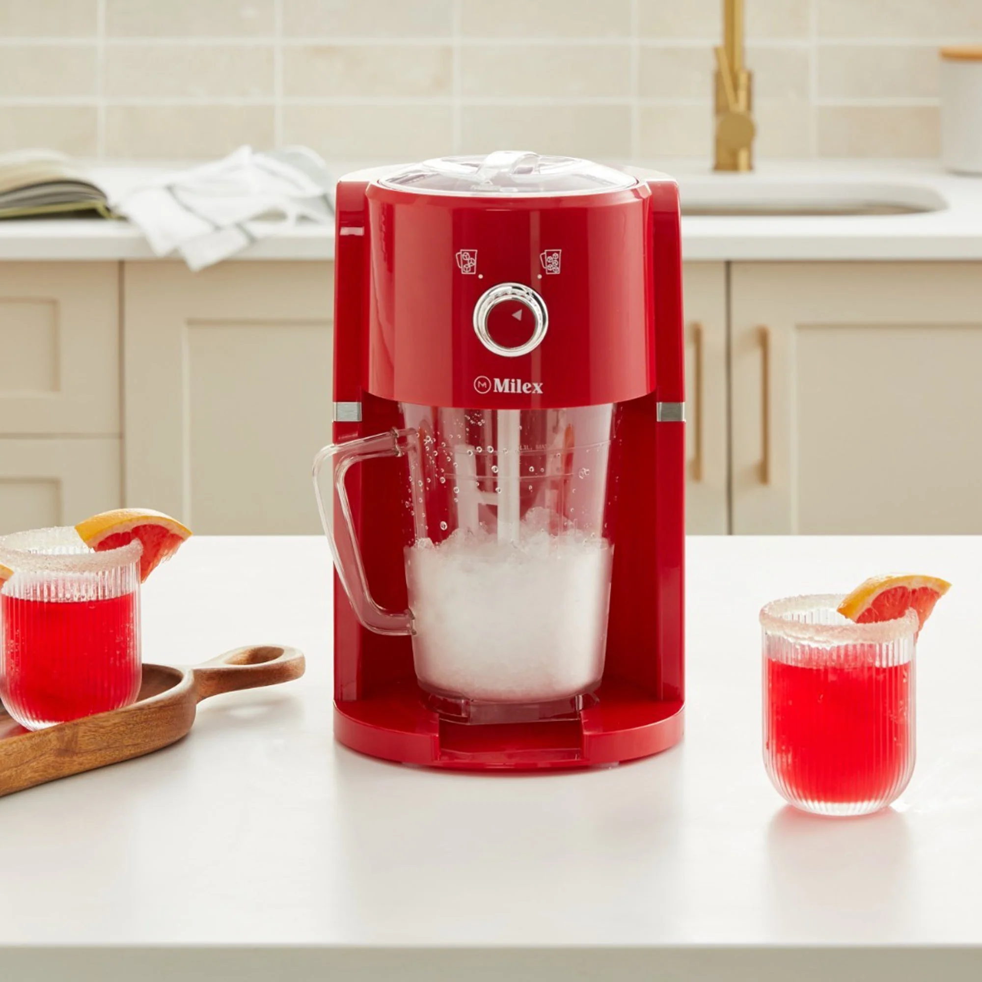 Milex Ice Shaver Slushy Maker Red - Image 3