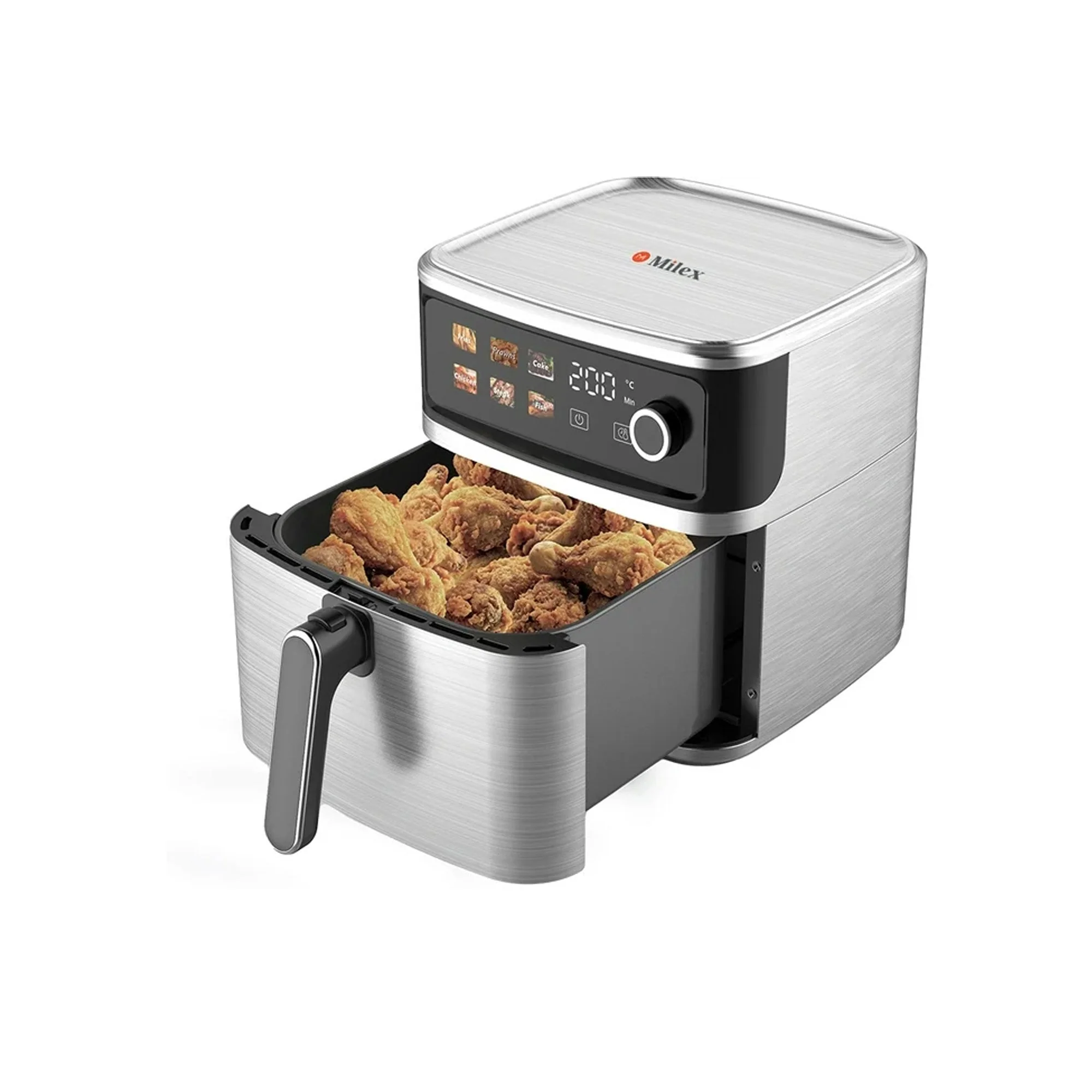 Milex Smart 8L Air Fryer Silver - Image 4