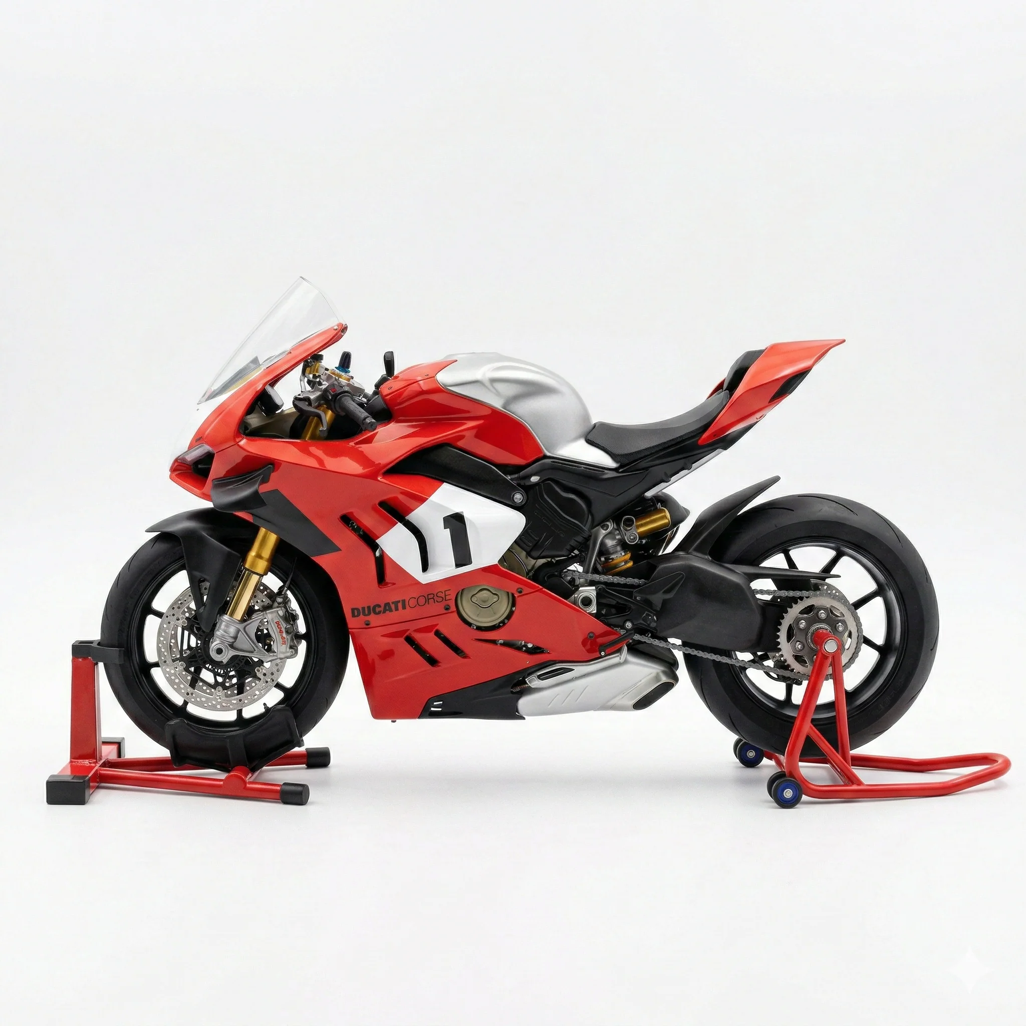 Model Bike Red & White