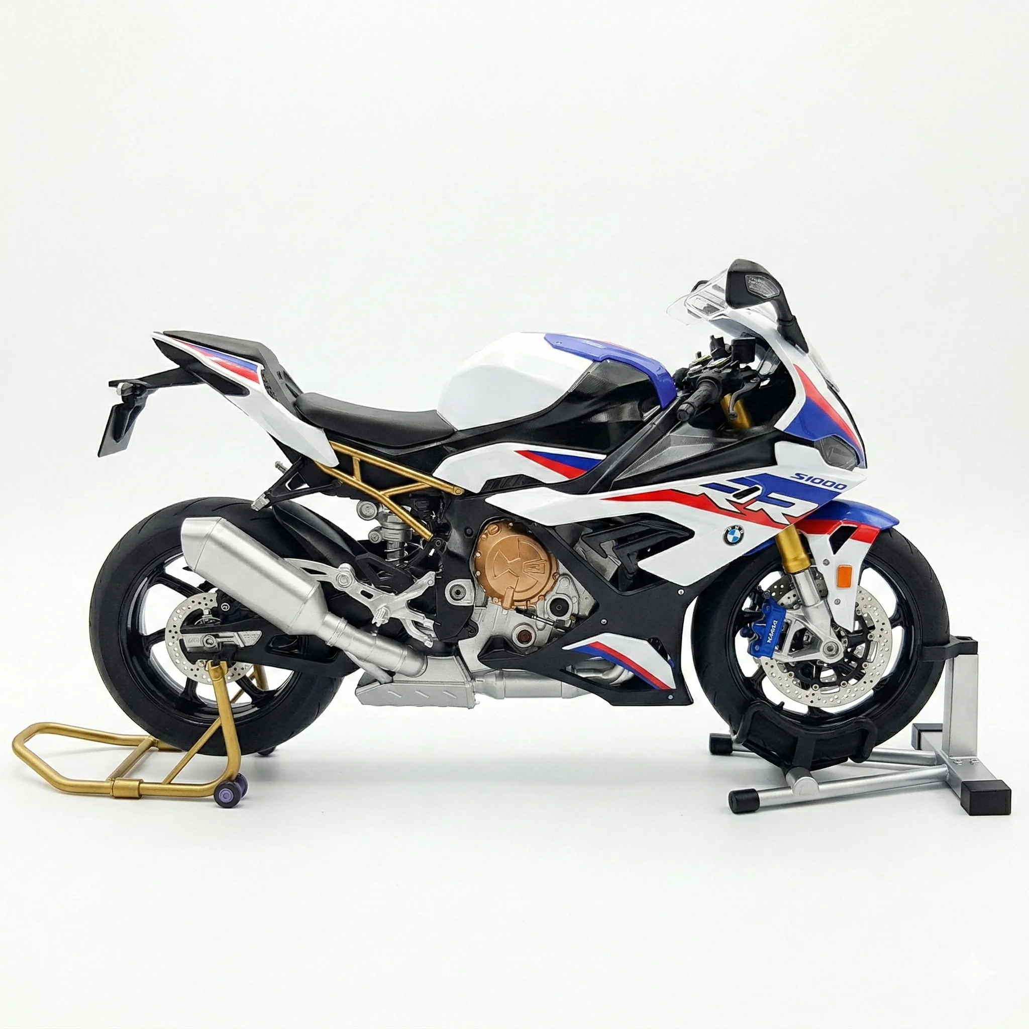 Model Bike White, Red & Blue