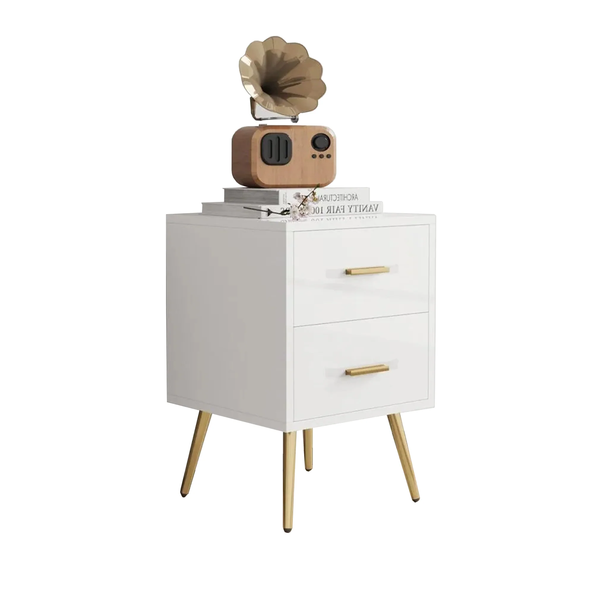 MW235 Modern Nightstand – White - Image 2