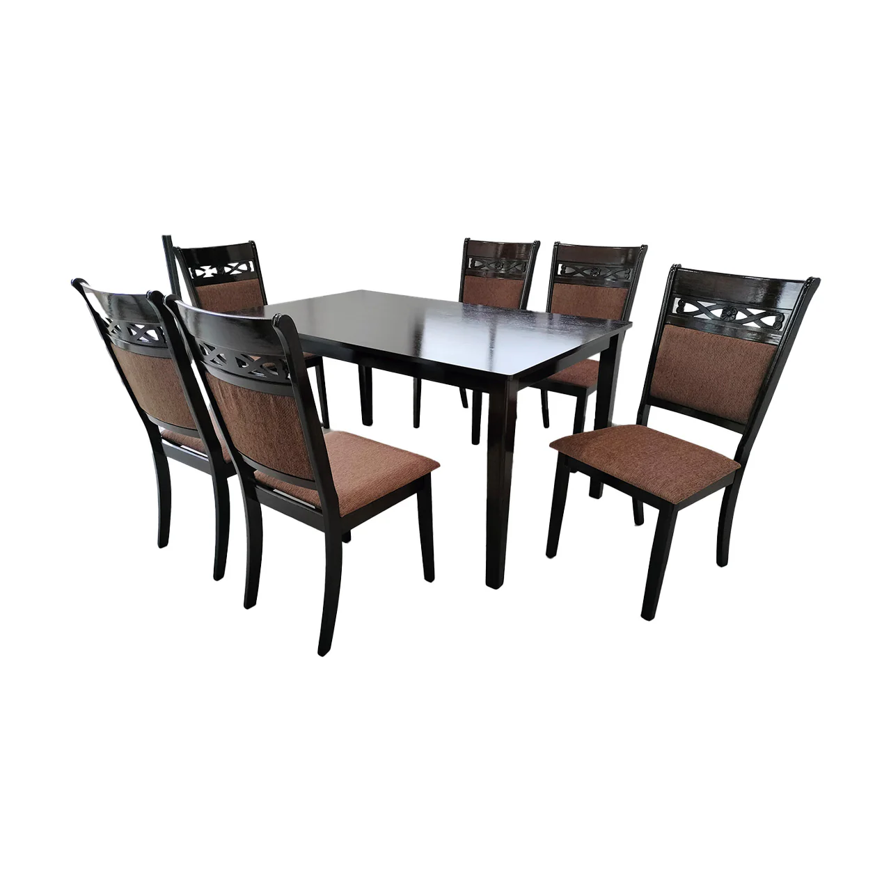 MW31 Modern Chocolate Dining Set 1+6 - Image 2