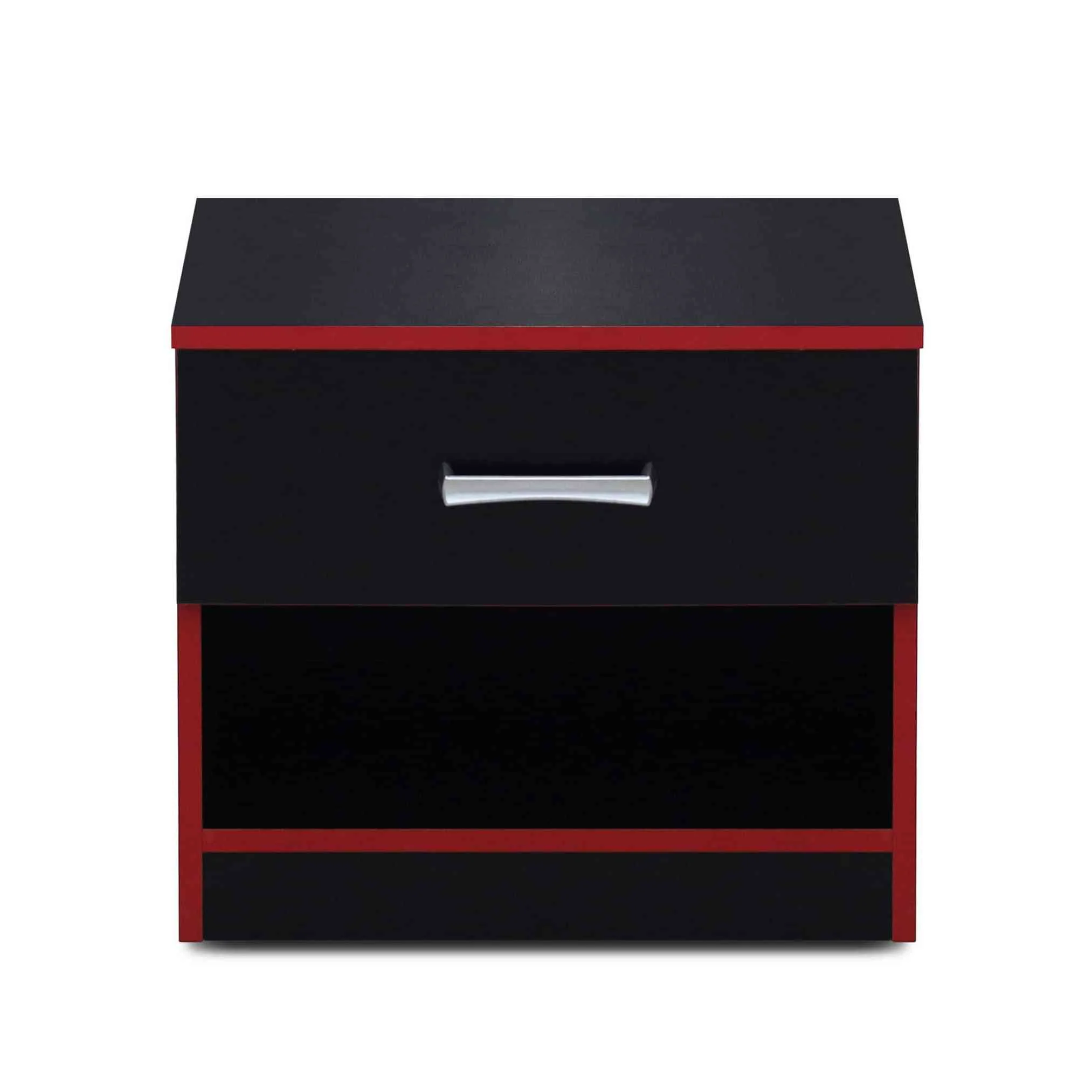 MW347 Nightstand – Black and Red