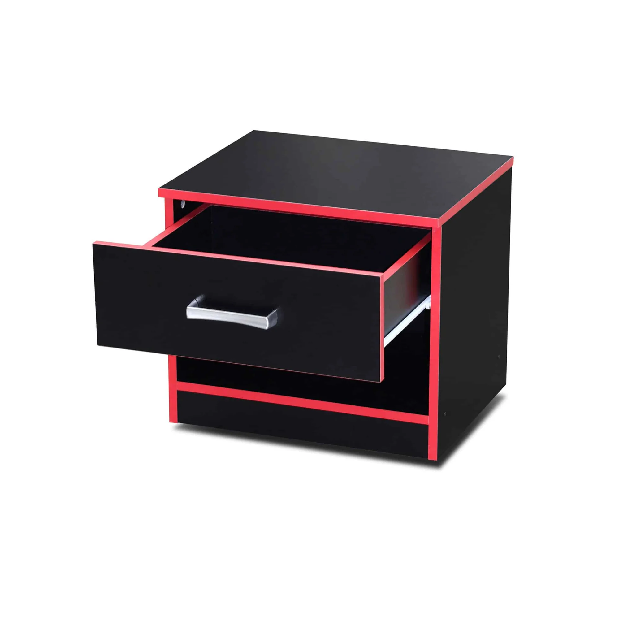 MW347 Nightstand – Black and Red - Image 2