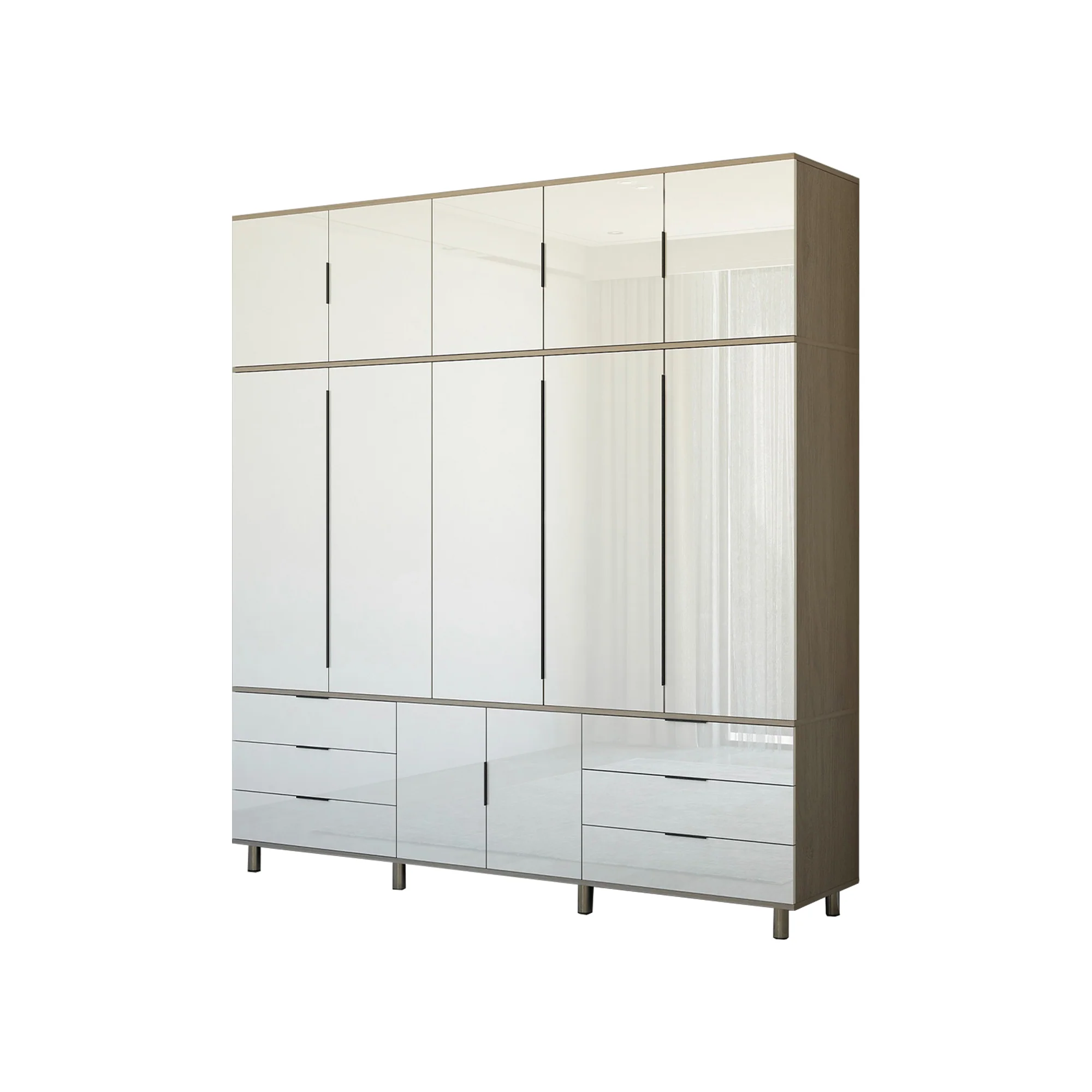 MWBR2425  Wardrobe UK Oak & White