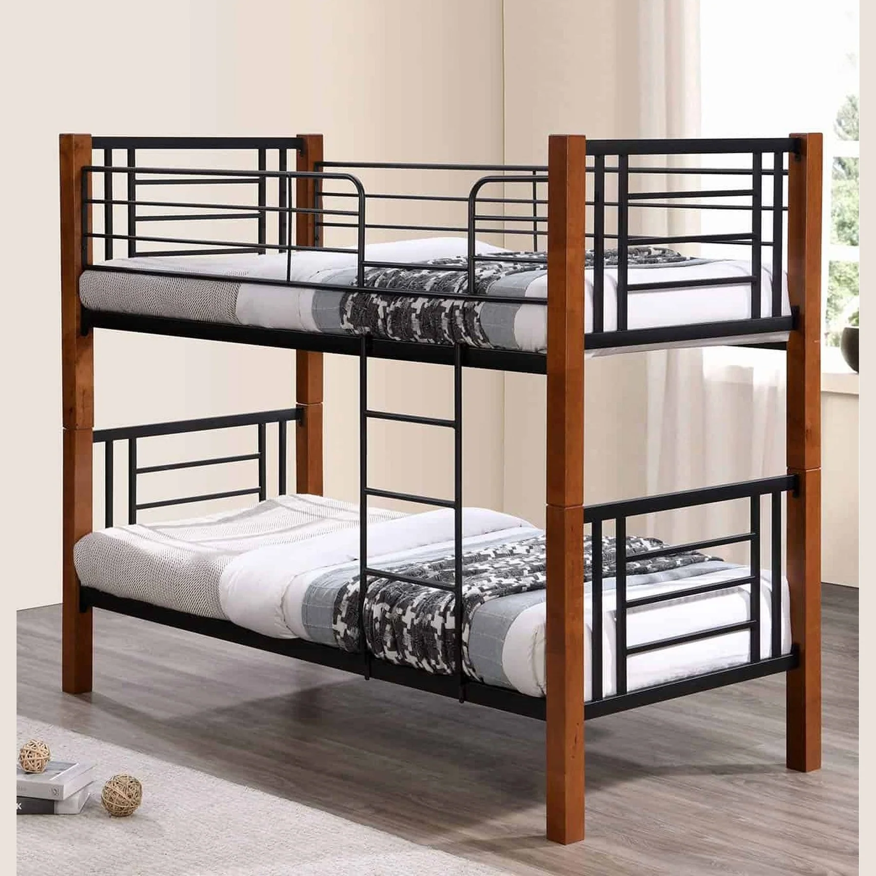 MWDB02 Wooden & Steel Bunk Bed - Image 2