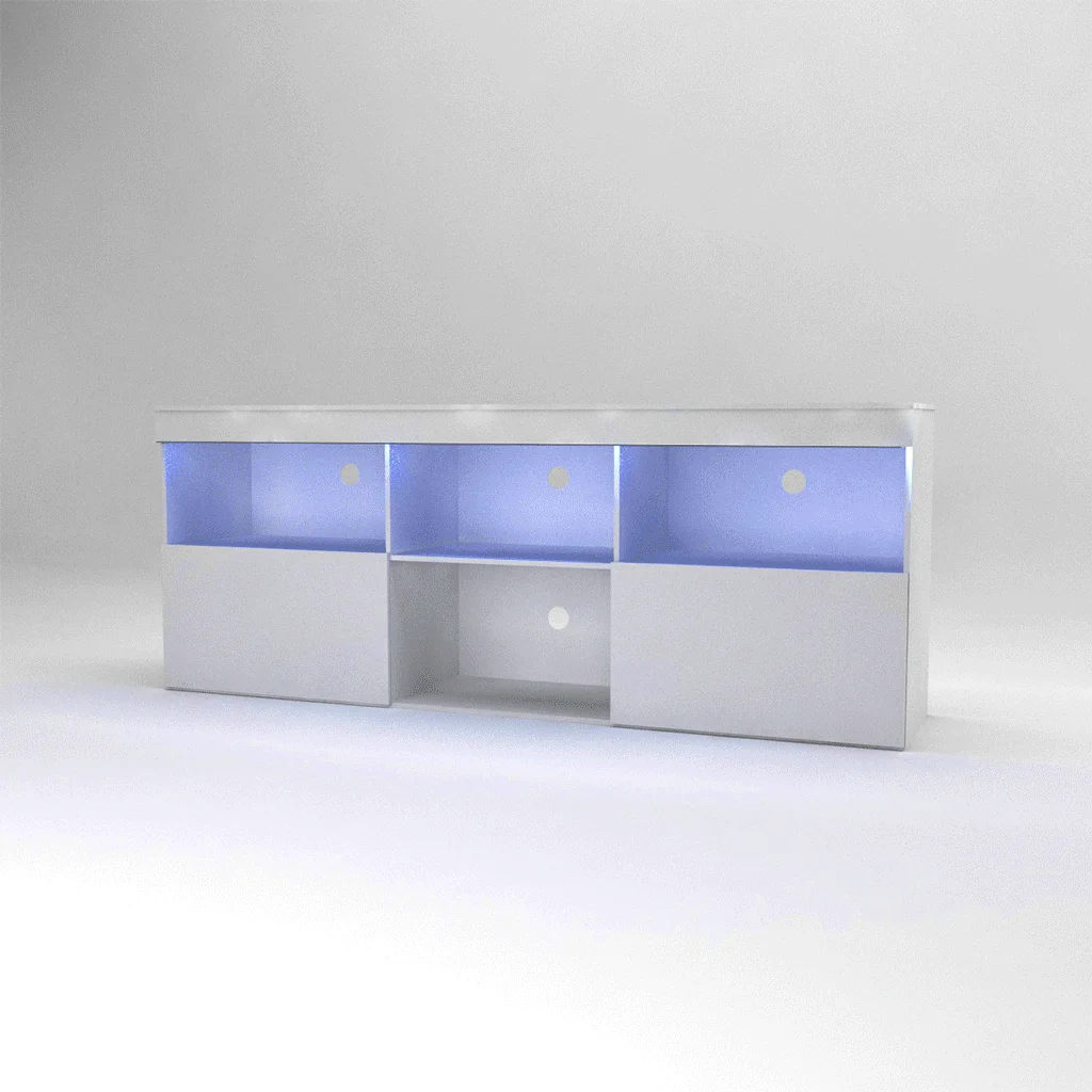 MWPLS48 Paris TV Cabinet with LED Lights - Image 2