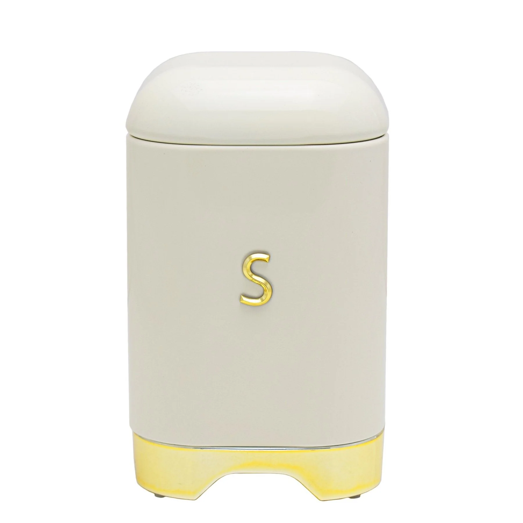 Retro Sugar Tin - Cream & Gold