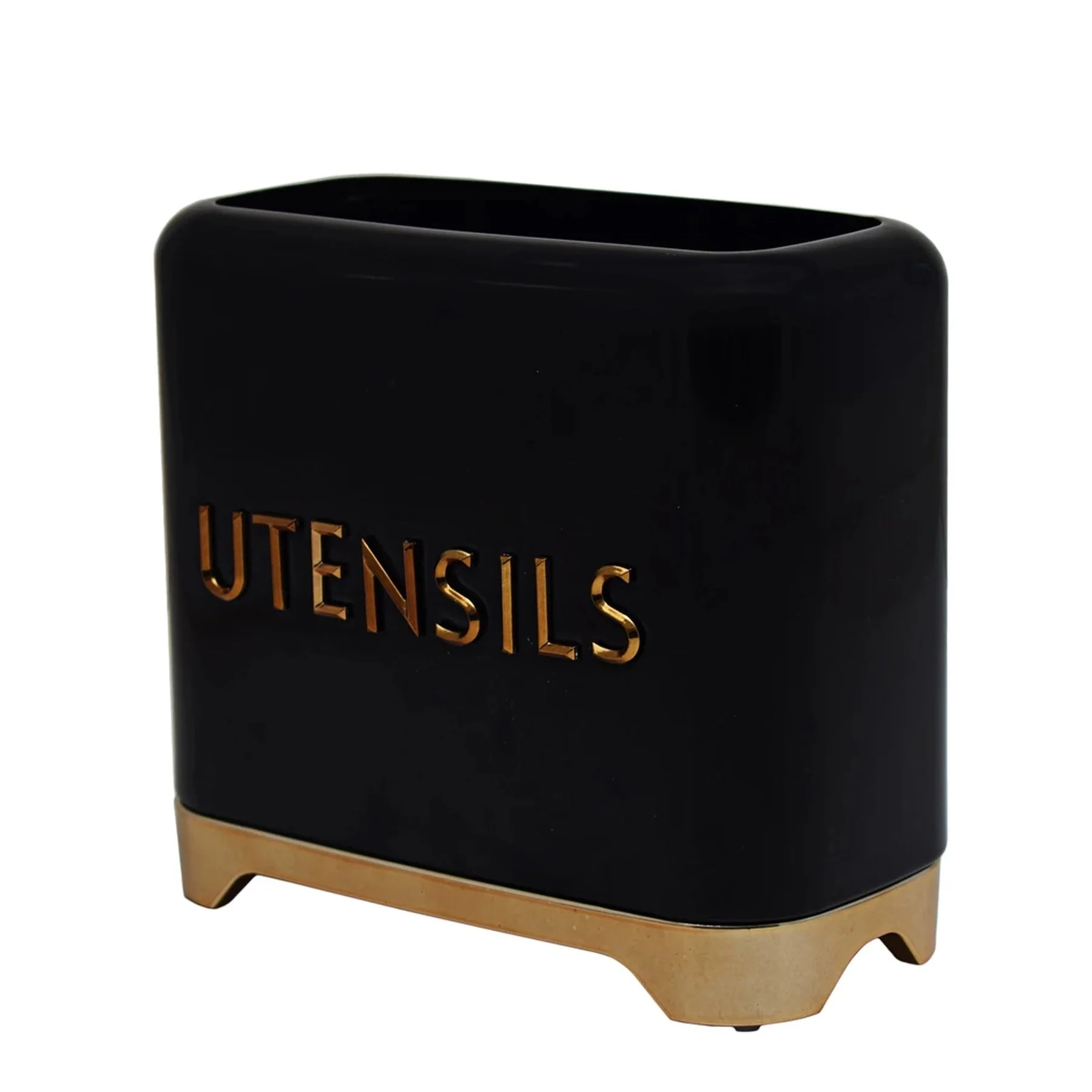 Retro Utensils Tin - Black & Rose Gold