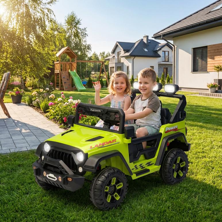 Ride On Remote Control Car Green - Image 4