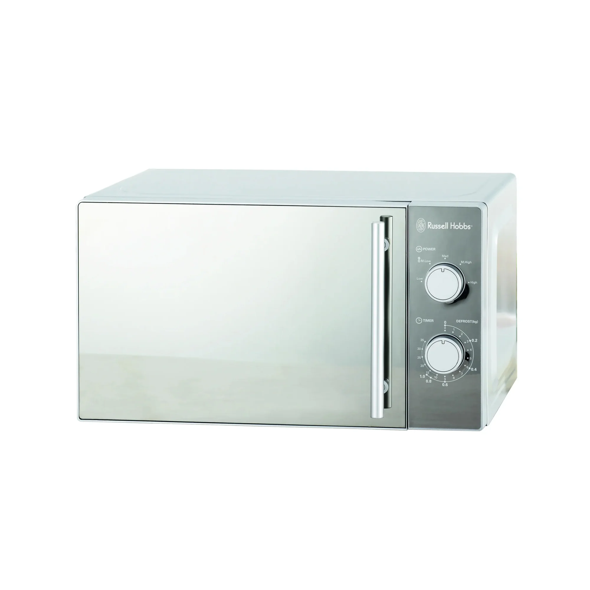 Russell Hobbs 20L Mirror Finish Manual Microwave - Metallic