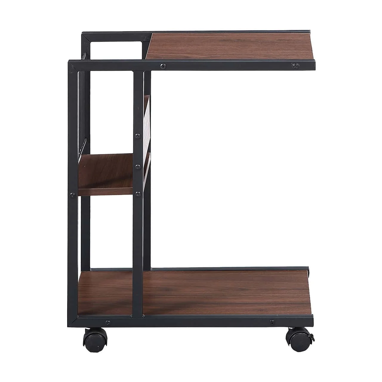 Rustic Side Table With Wheels MWTF31 - Image 2