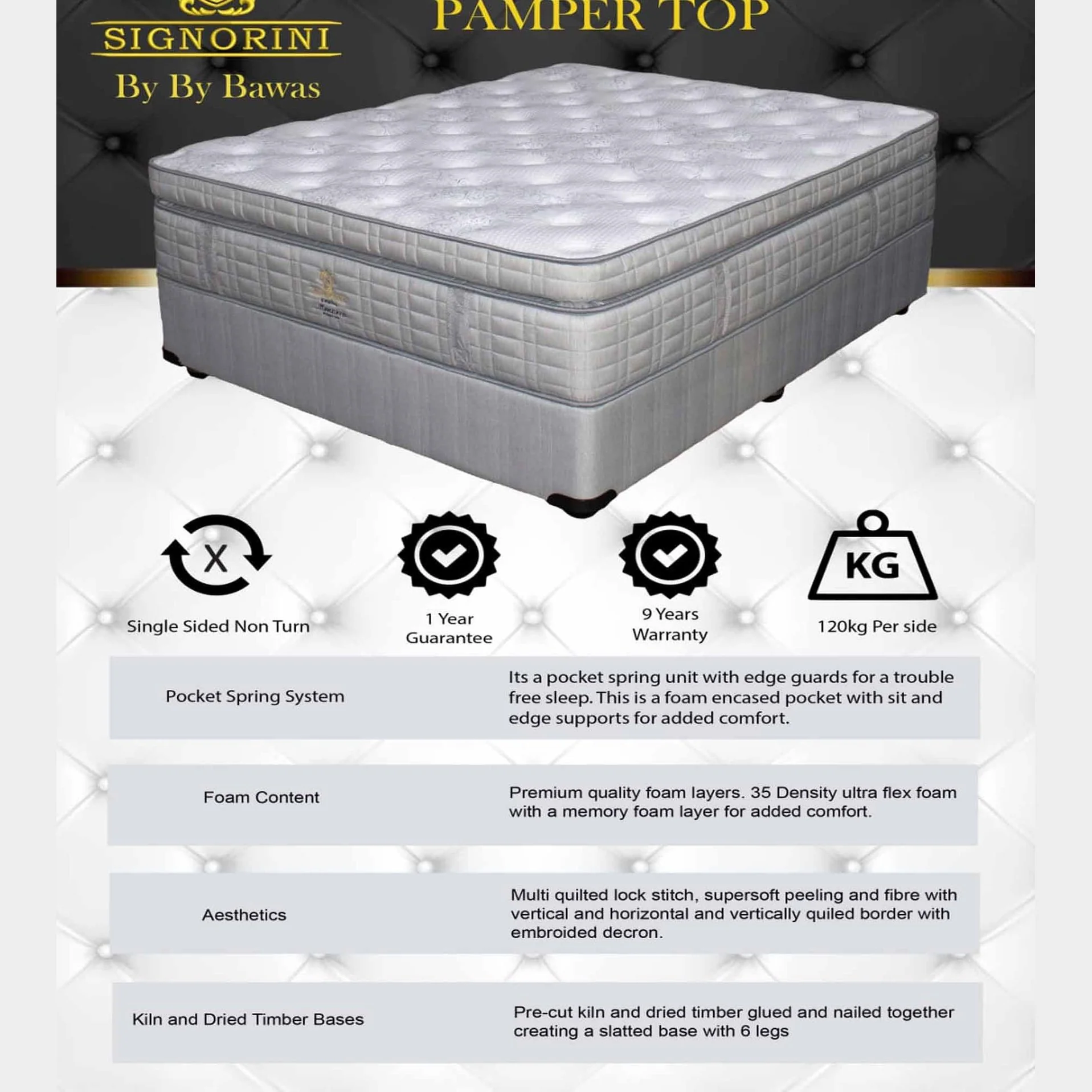 Signorini Monarco Queen Bed - Image 2