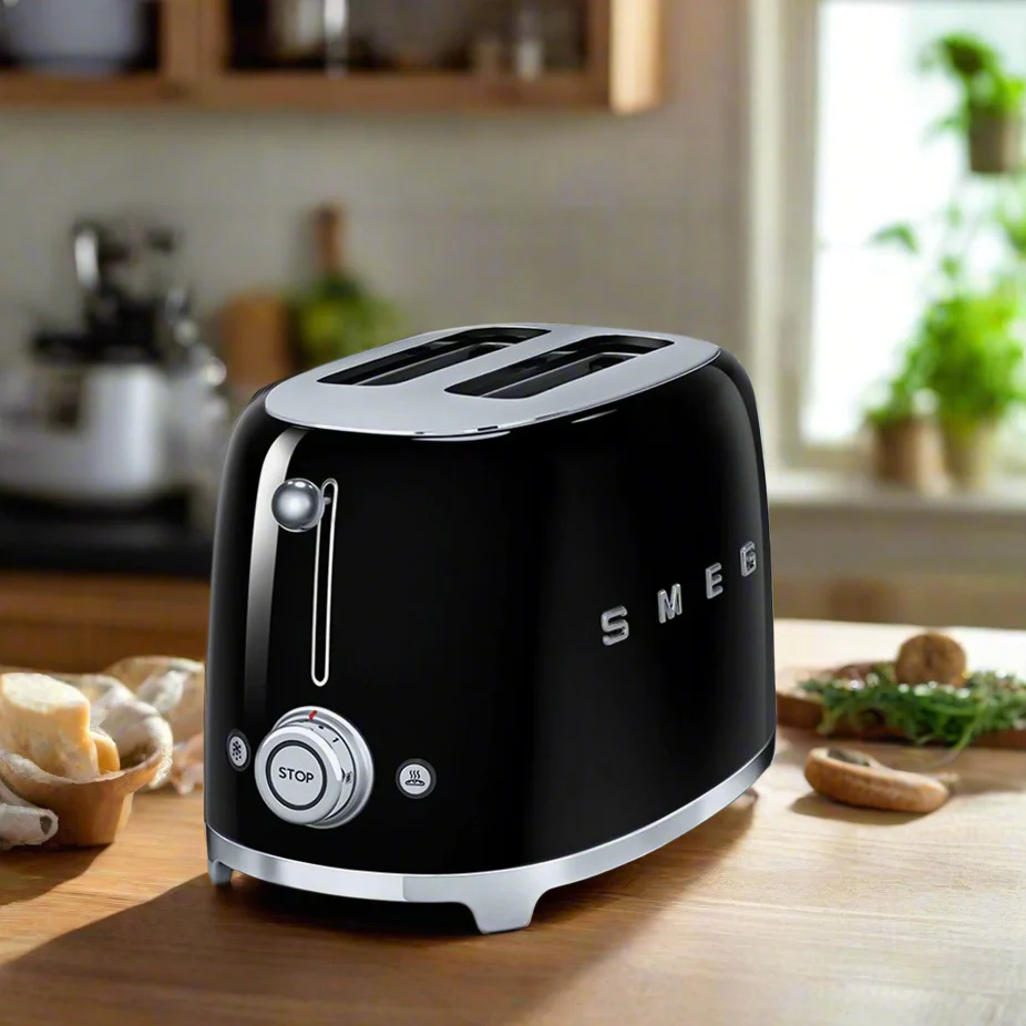 Smeg Retro 2 Slice Toaster - Black - Image 3