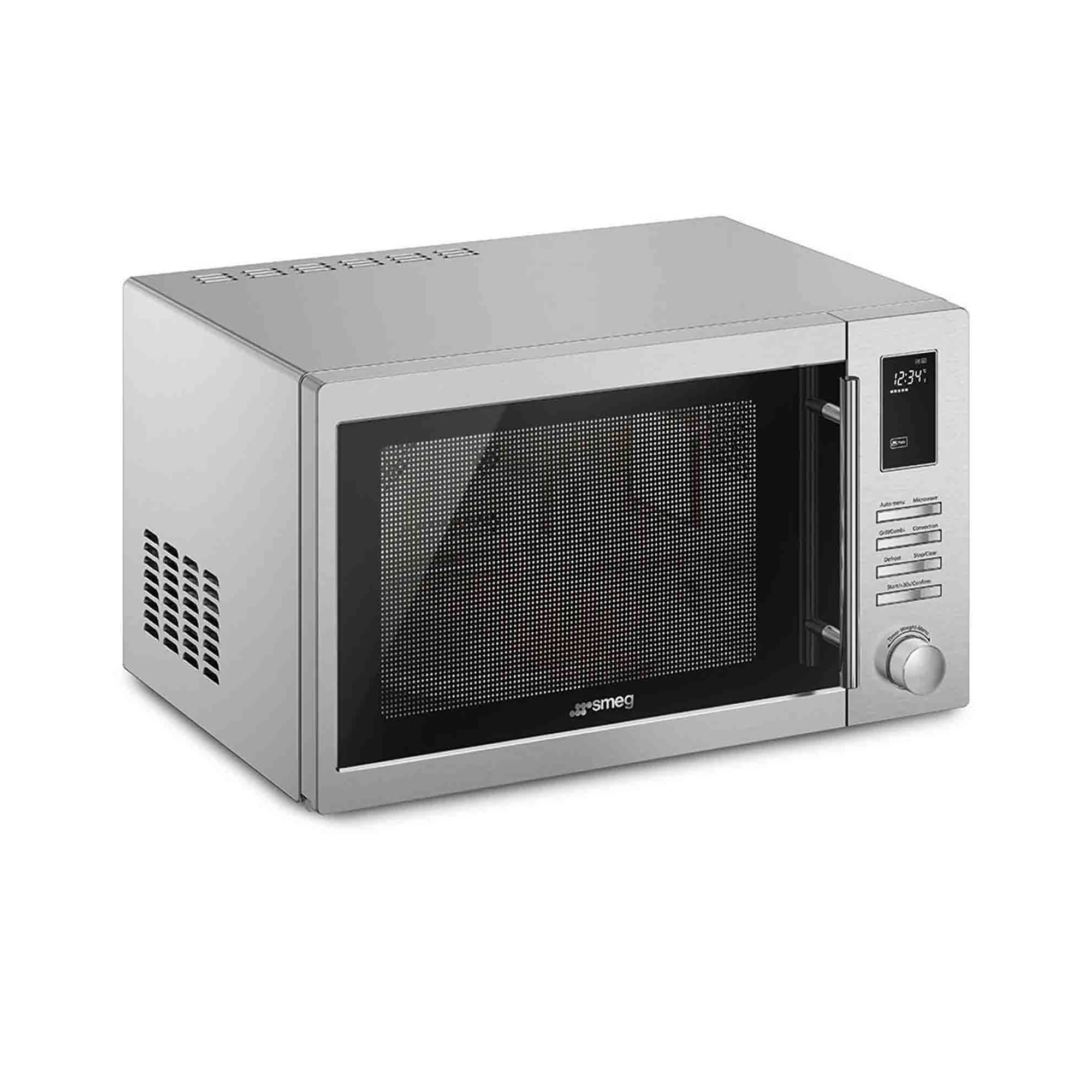 Smeg 25Lt Countertop Microwave Oven - Silver - Image 4