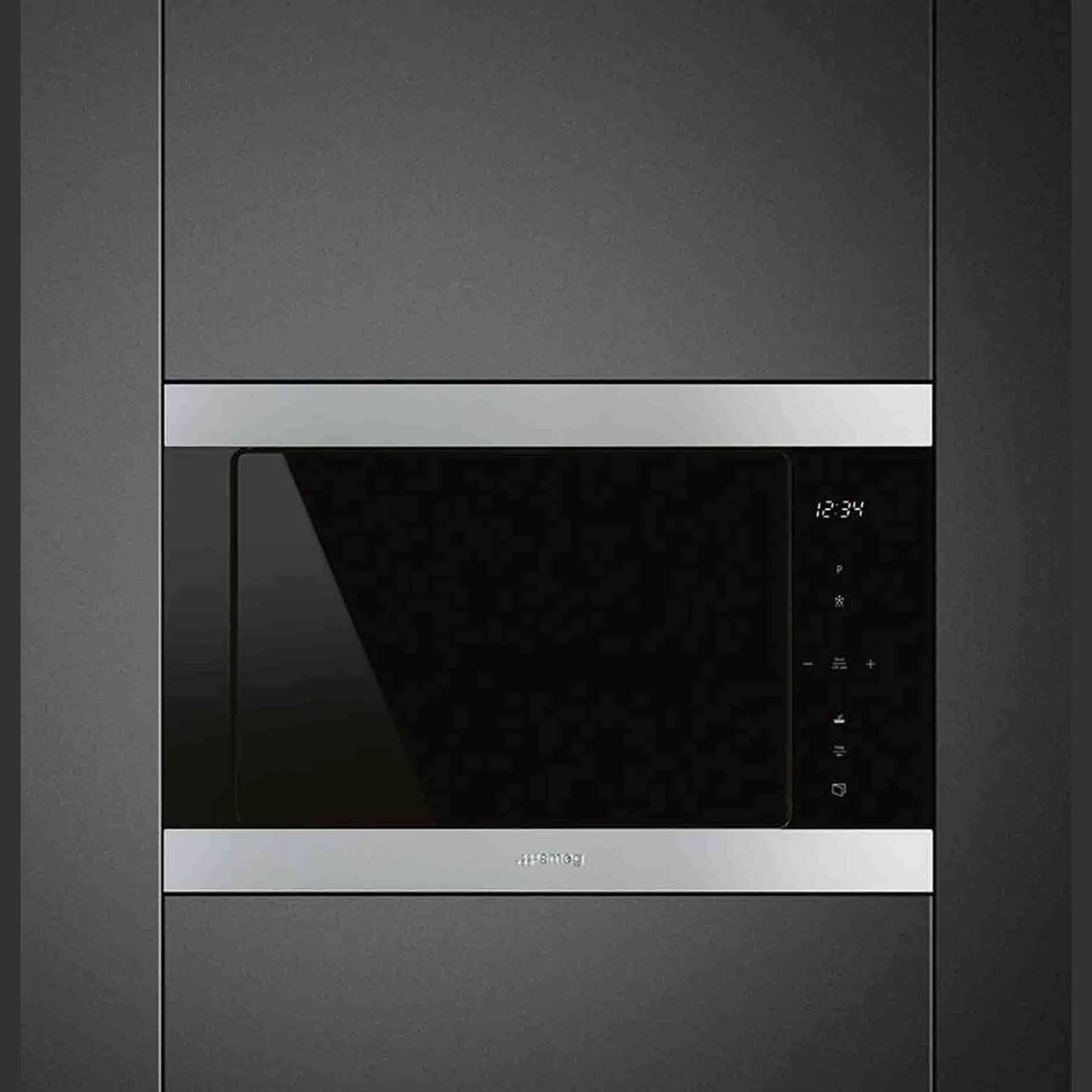 Smeg 60cm Built-In Classic Compact Microwave Oven - Black - Image 2
