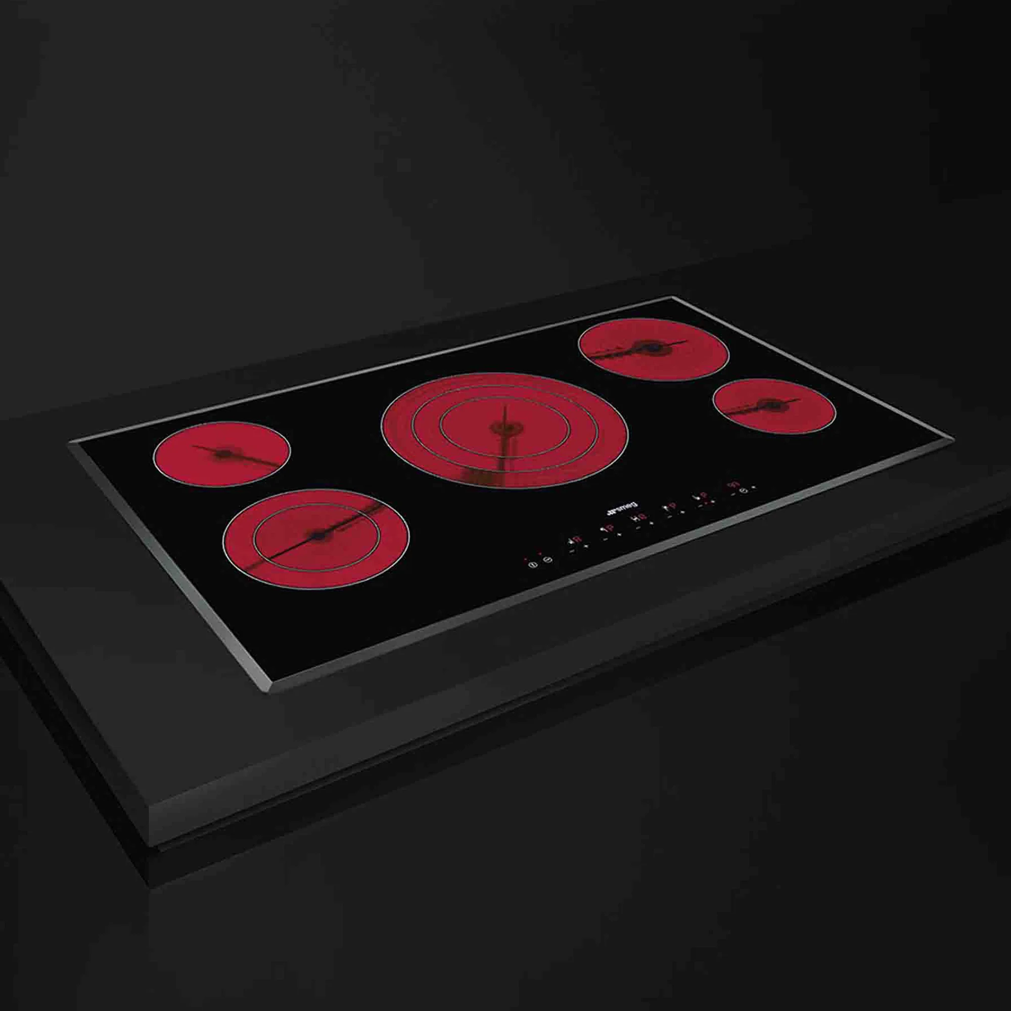 Smeg 90cm Ceramic Glass Hob - Black - Image 2