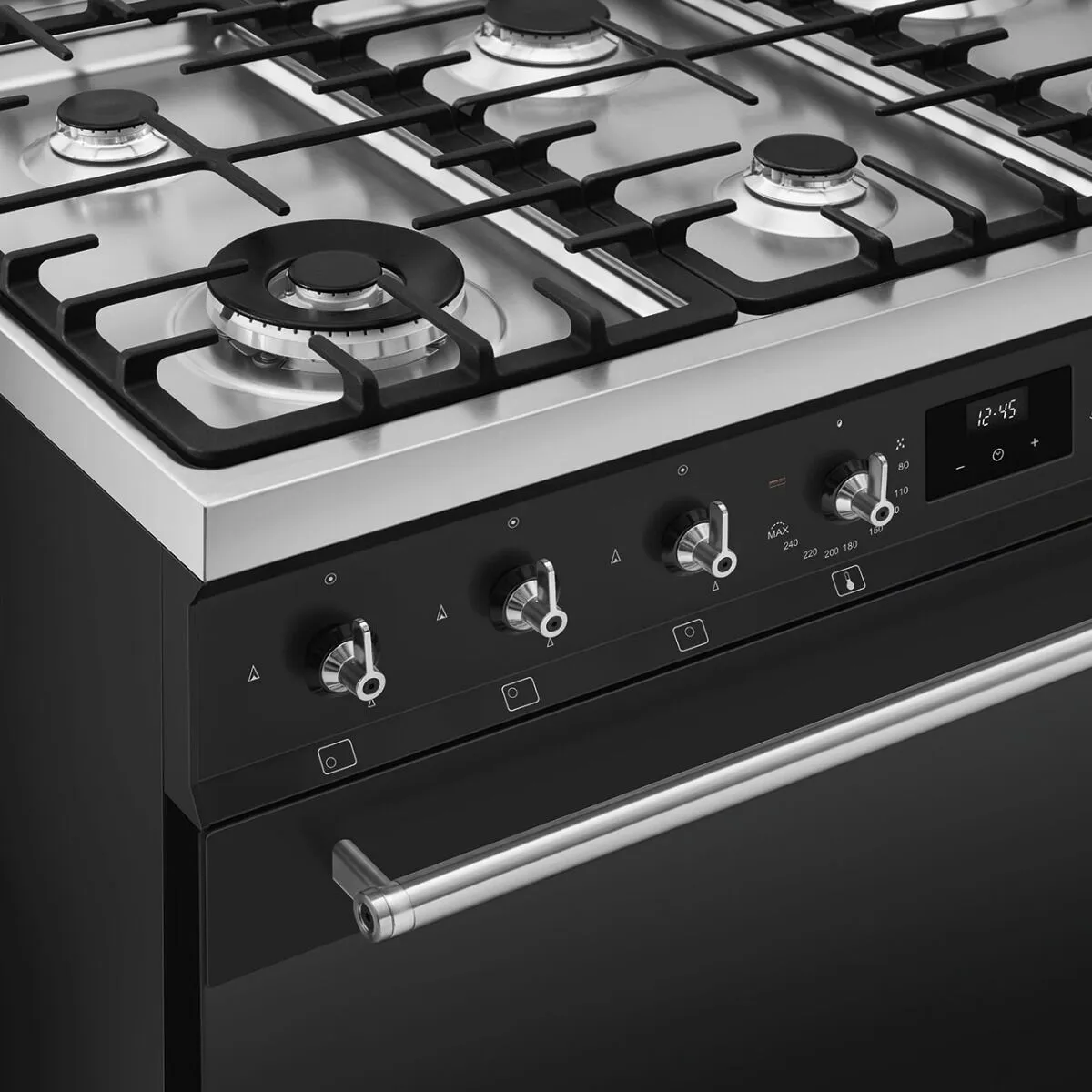 Smeg 90cm Matte Black Cooker with Gas Hob - C9MAMBSSA2 - Image 4