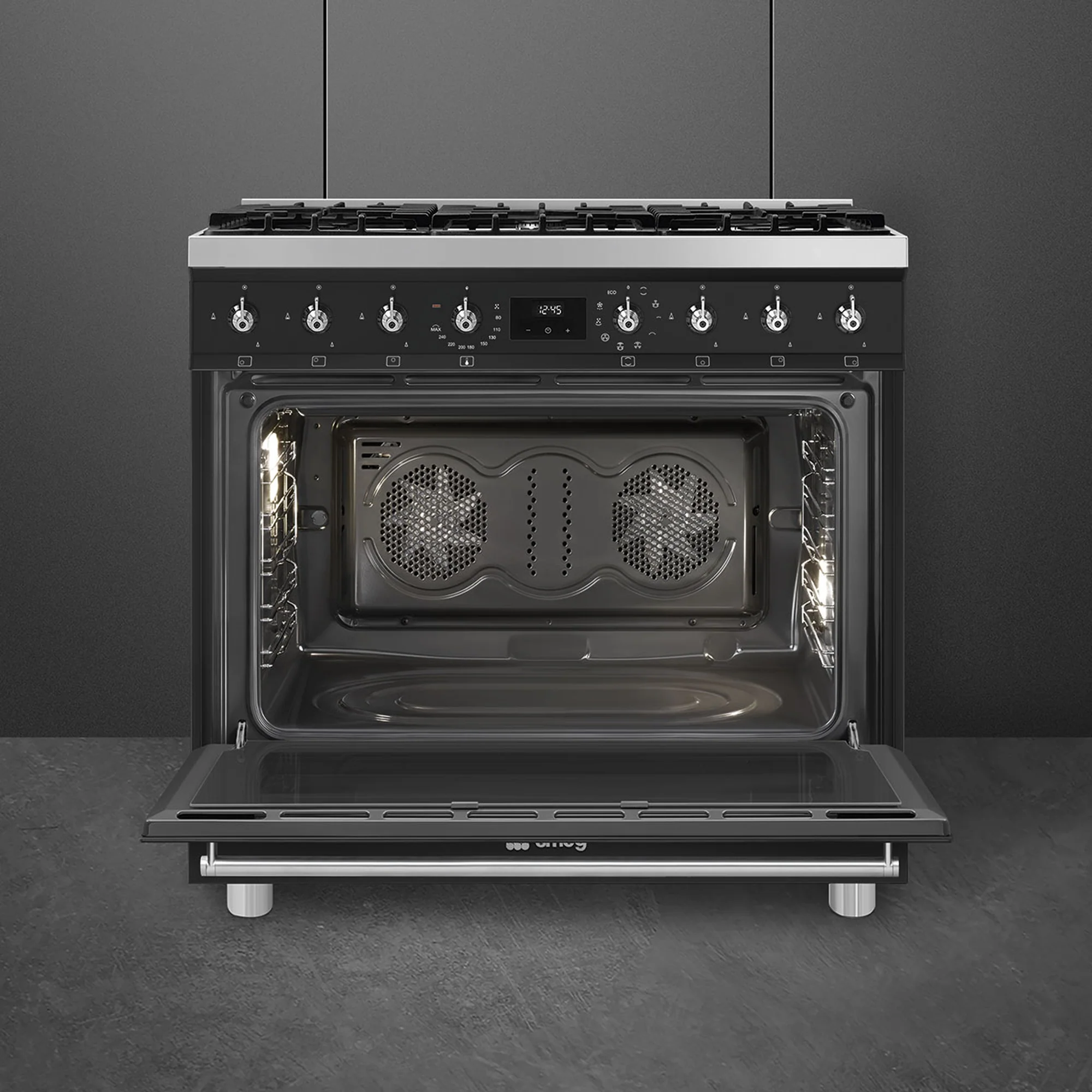 Smeg 90cm Matte Black Cooker with Gas Hob - C9MAMBSSA2 - Image 5