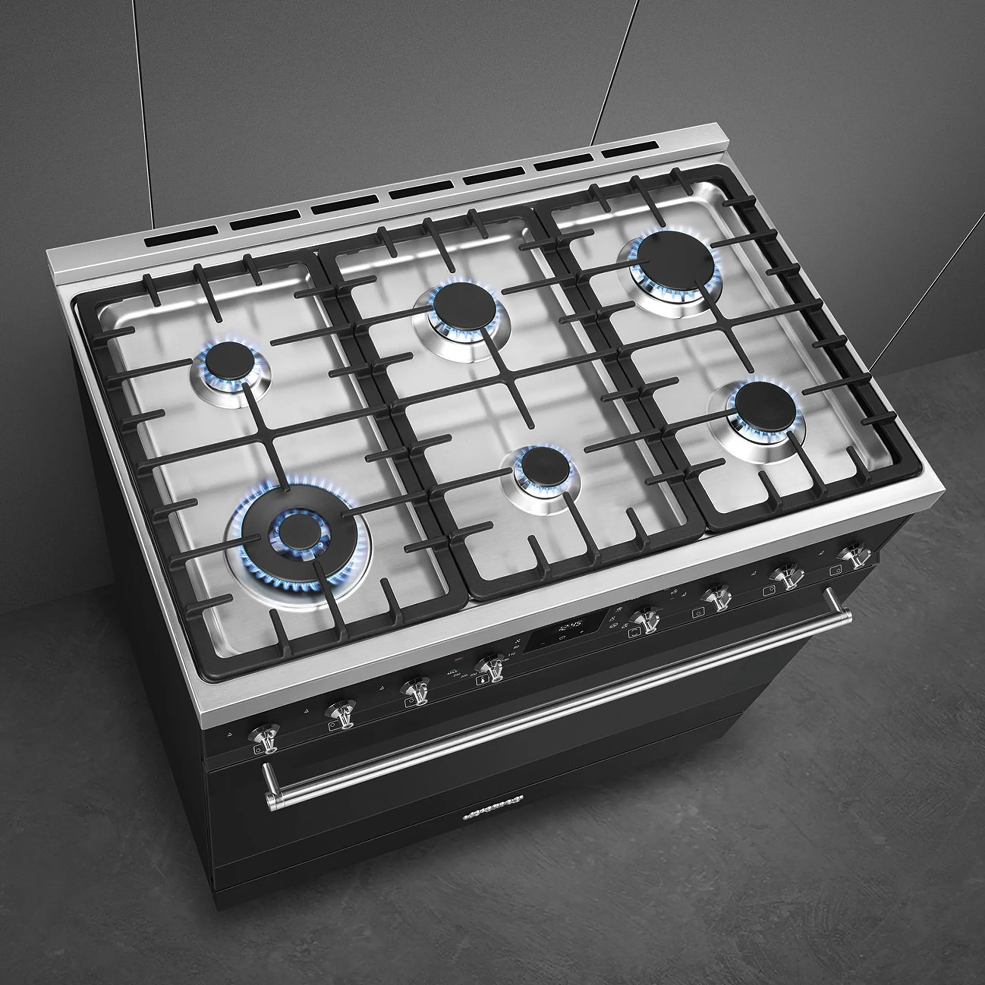 Smeg 90cm Matte Black Cooker with Gas Hob - C9MAMBSSA2 - Image 7