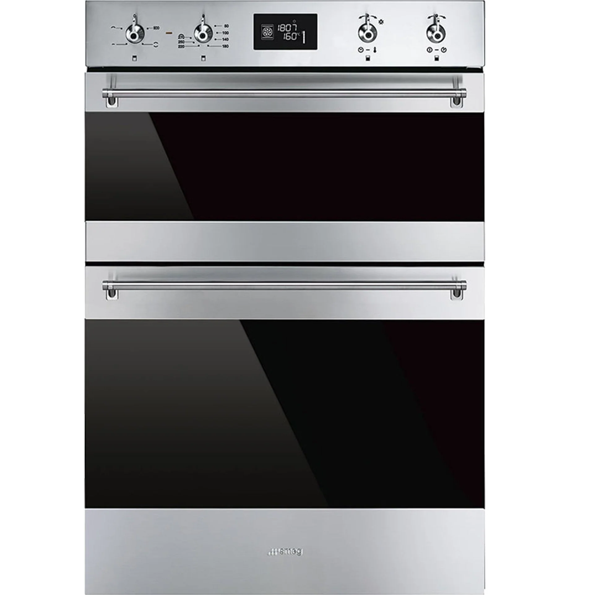 Smeg Classica Double Electric Oven - Silver