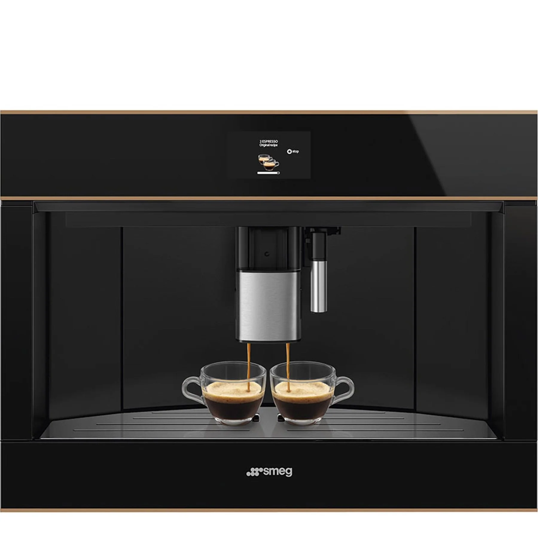 Smeg Dolce Stil Novo Compact Coffee Machine - Black