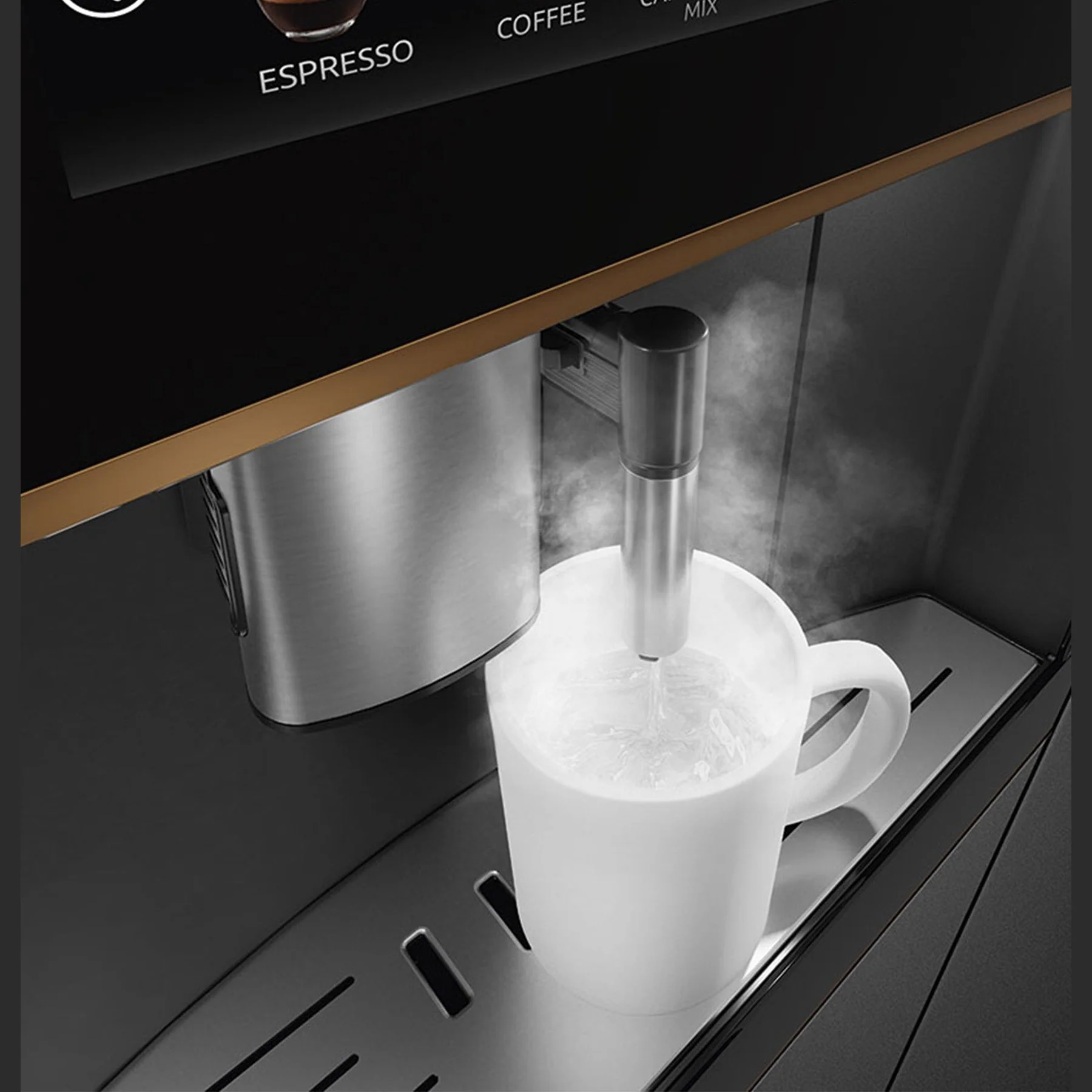 Smeg Dolce Stil Novo Compact Coffee Machine - Black - Image 2