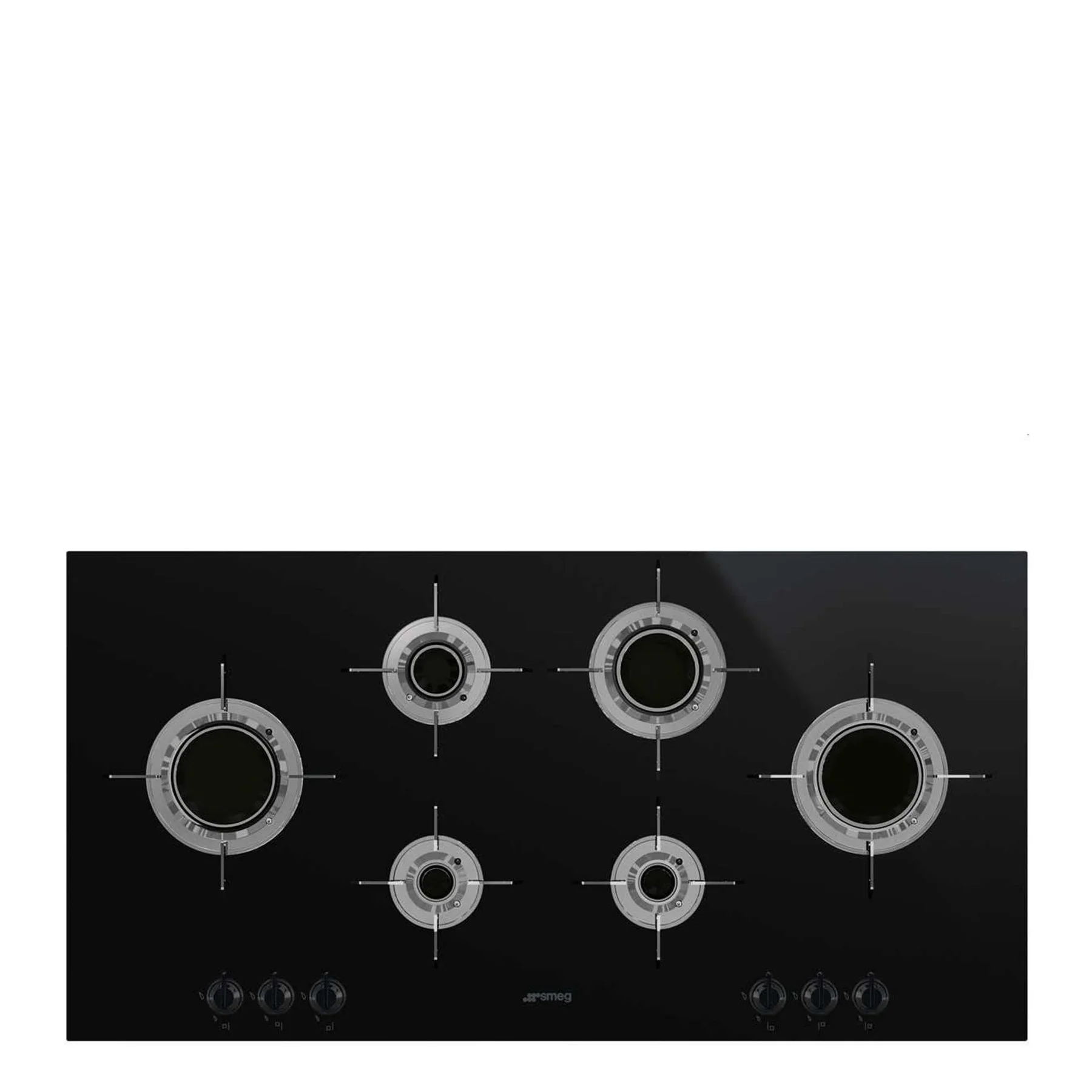 Smeg Dolce Stil Novo Laminar Flame Gas Hob - Black