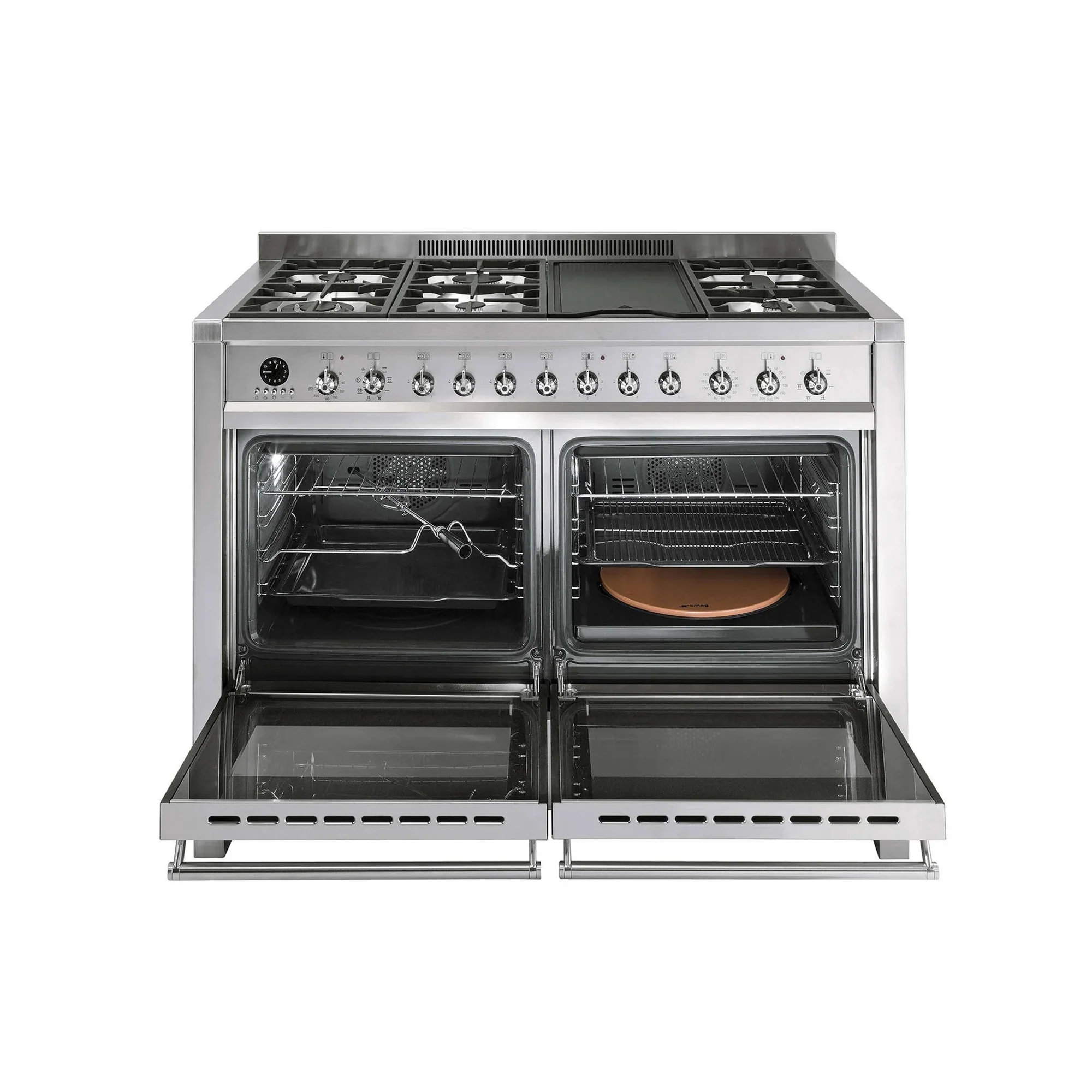 Smeg Opera Gas-Electronic Range Cooker - Stainless Steel - Image 2