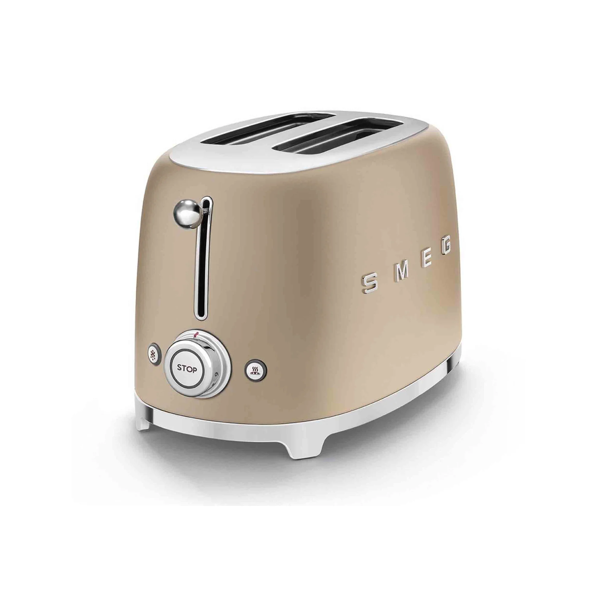 Smeg Retro 2 Slice Toaster - Matte Champagne - Image 2