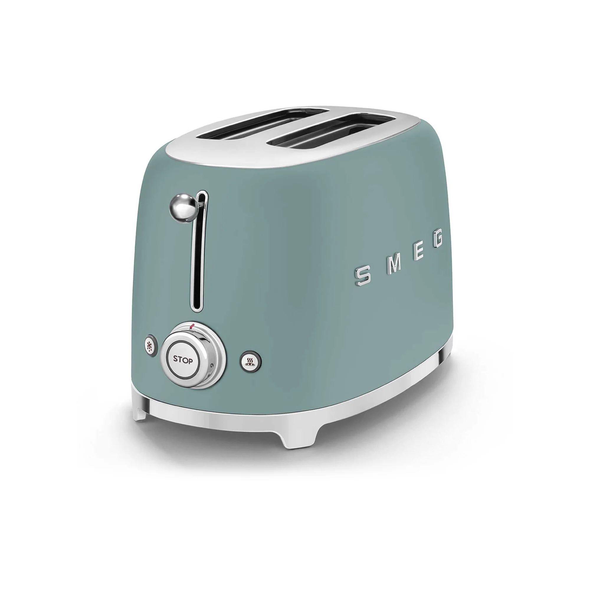 Smeg Retro 2 Slice Matte Toaster - Emerald Green - Image 3