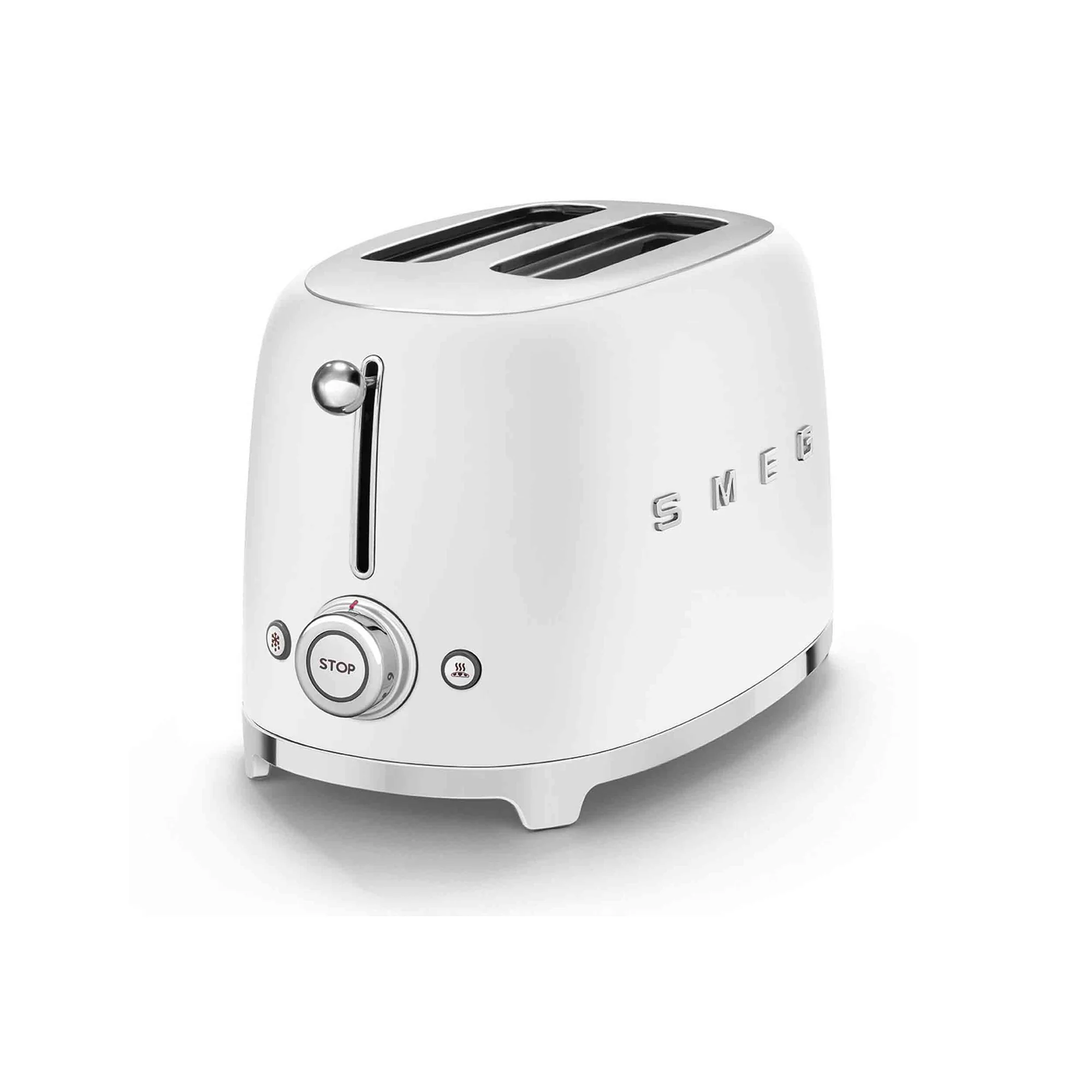 Smeg Retro 2 Slice Toaster - Matte White - Image 2
